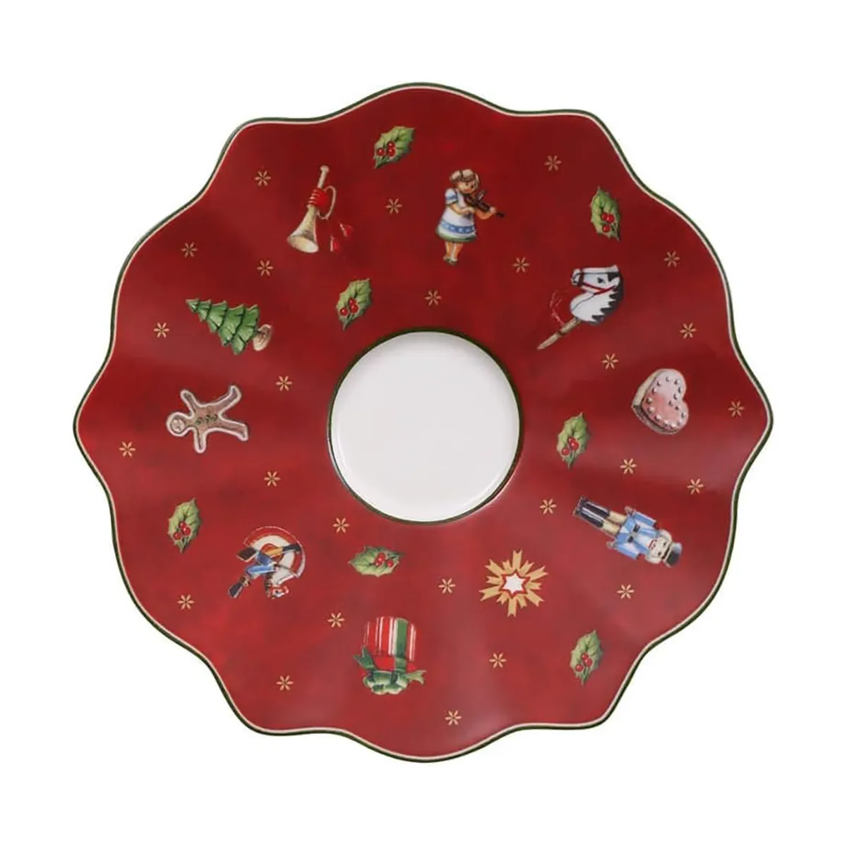 Villeroy & Boch Toy's Delight -aluslautanen espressokupille Ø 13 cm Valkoinen-punainen