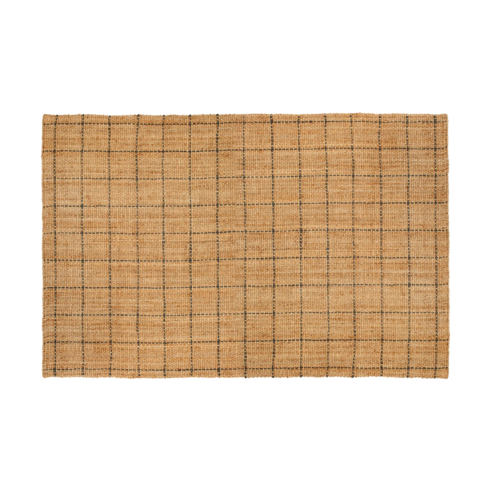 Dixie Freja juuttimatto ruudullinen 190 x 290 cm Natural-dark grey