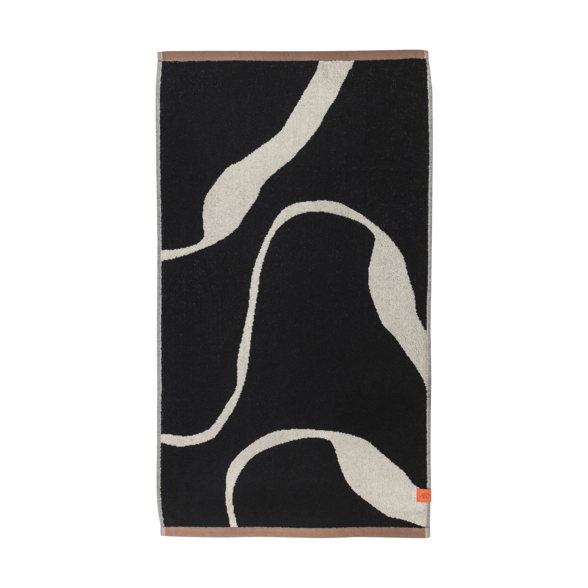 Mette Ditmer Nova Arte kylpypyyhe 70x133 cm Black-off white