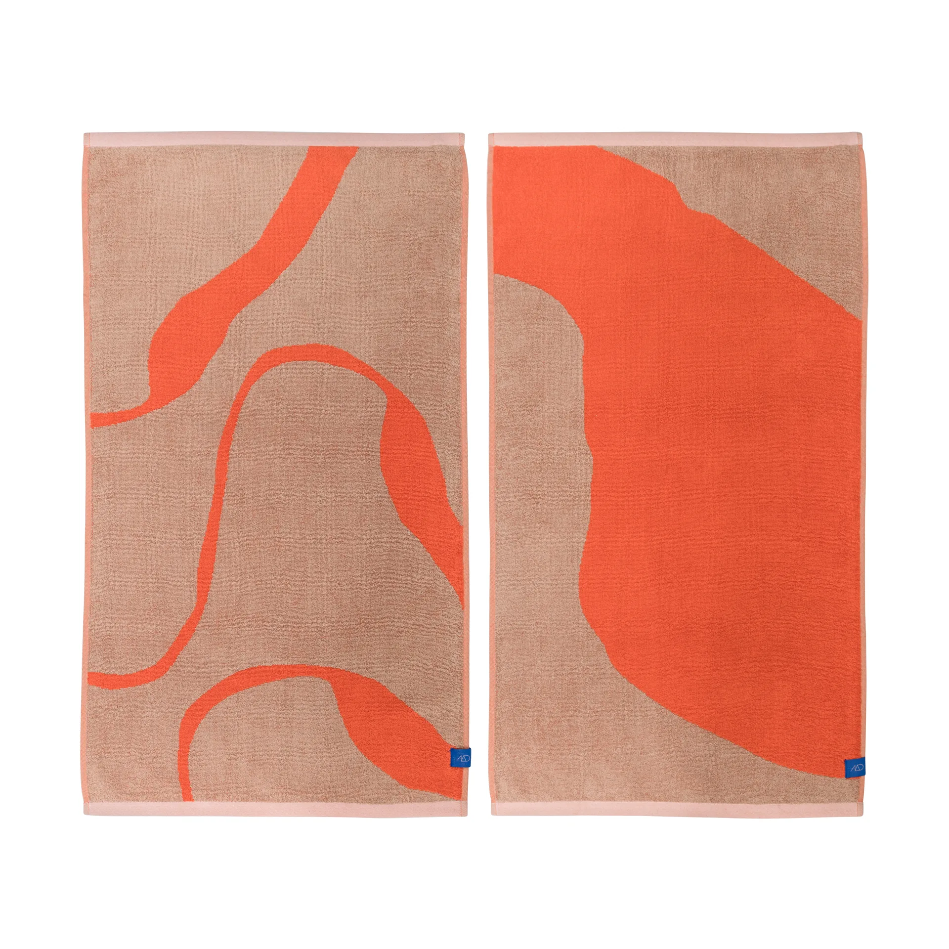 Mette Ditmer Nova Arte pyyhe 50x90 cm 2 kpl Latte-orange