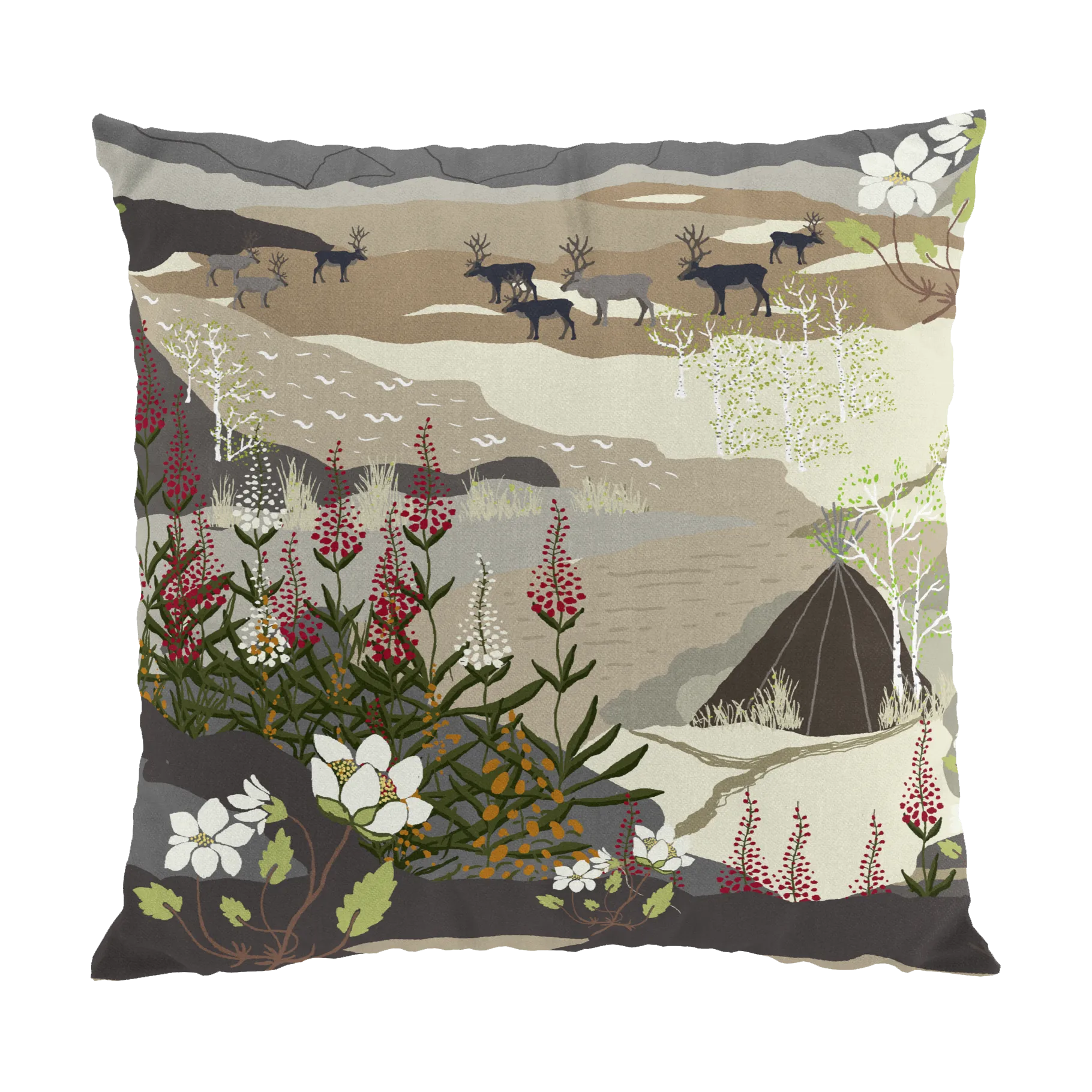 Arvidssons Textil Fjällvandring tyynynpäällinen 47x47 cm Beige