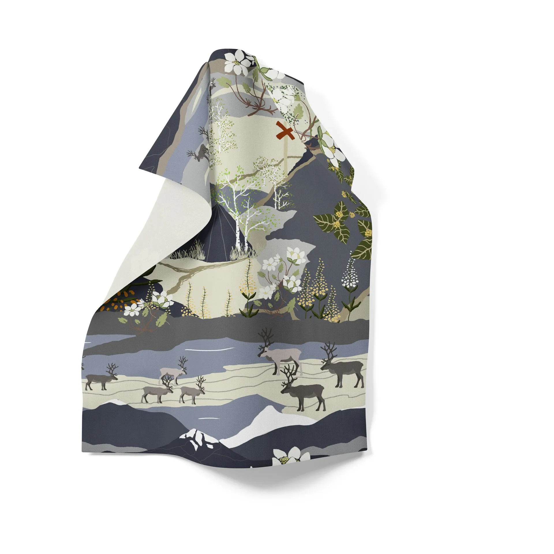 Arvidssons Textil Fjällvandring keittiöpyyhe 46 x 70 cm Sininen