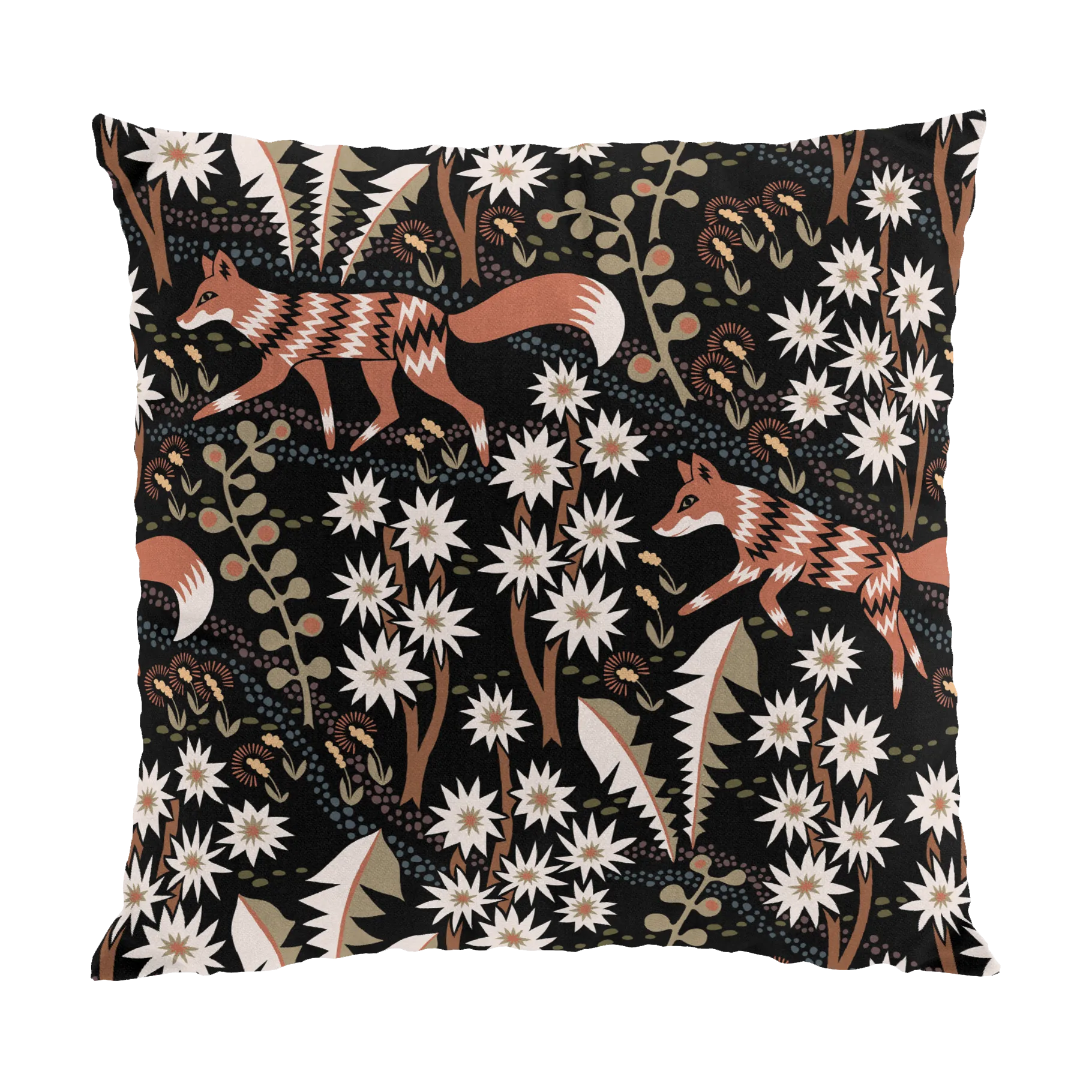 Arvidssons Textil Stjärnspeja tyynynpäällinen 47 x 47 cm Musta-ruoste