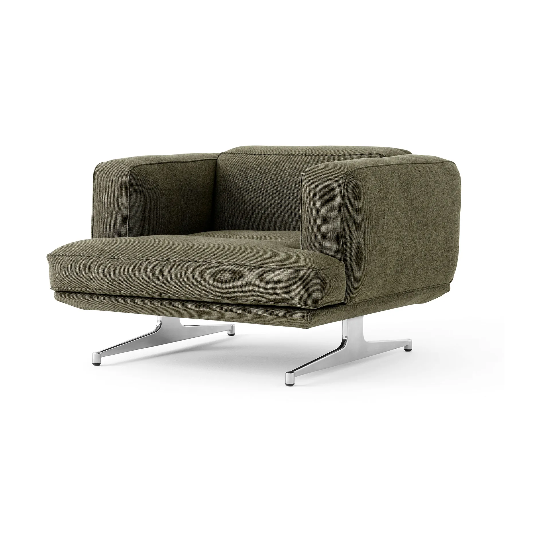 &Tradition Inland AV21 nojatuoli Clay 0014-polished aluminium