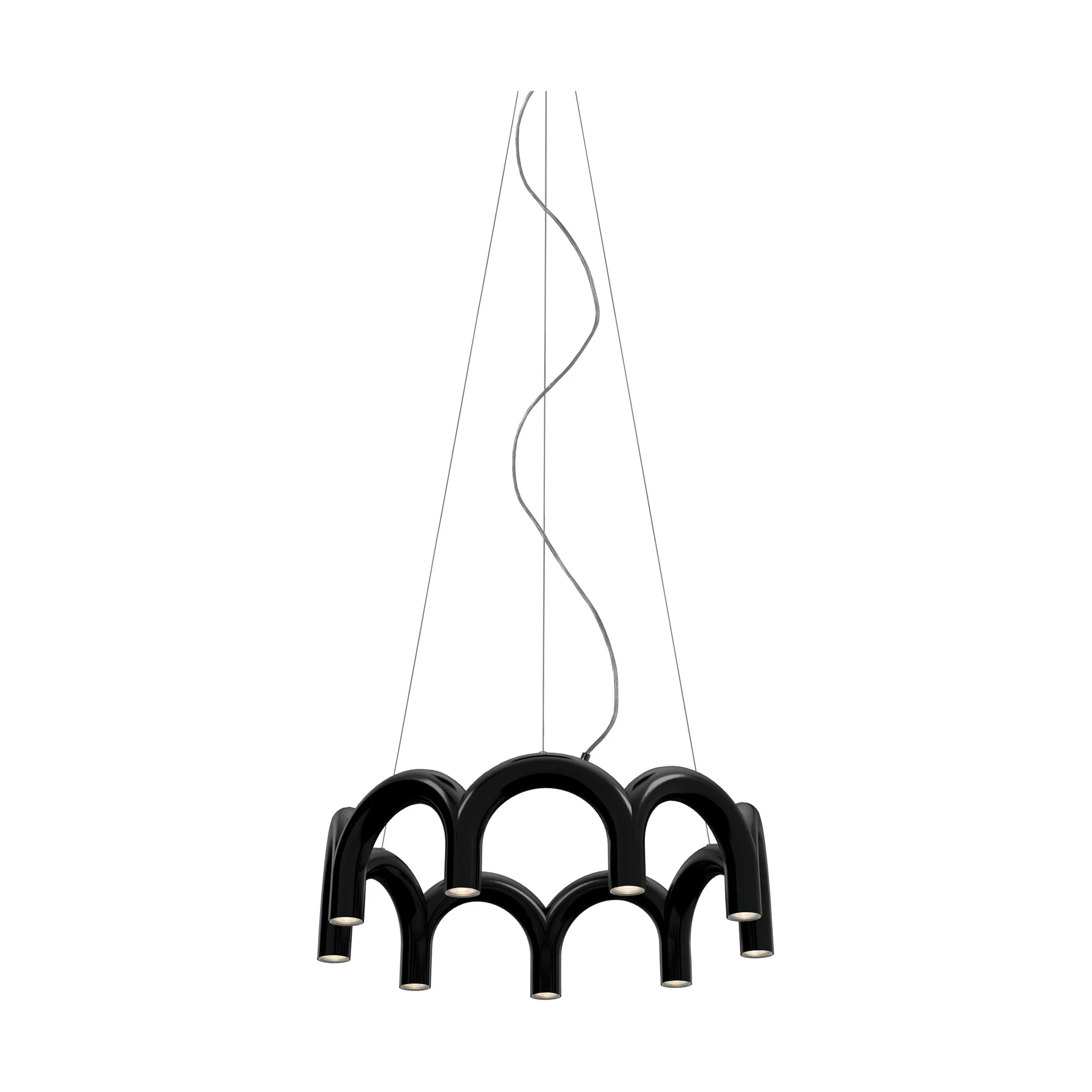 Oblure Arch circle valaisin Musta, Ø76 cm