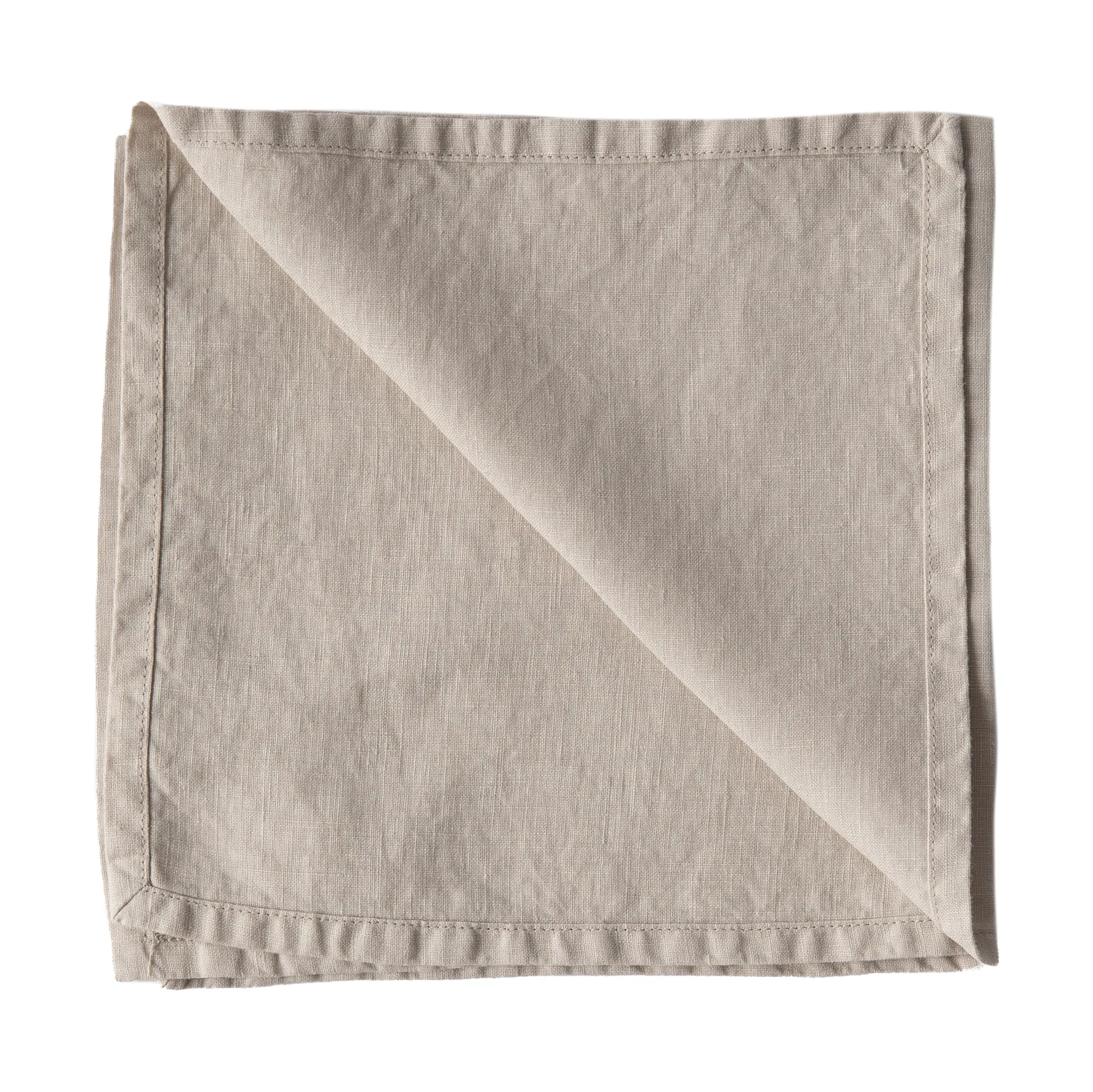 Tell Me More Washed linen servetti Lämmin harmaa