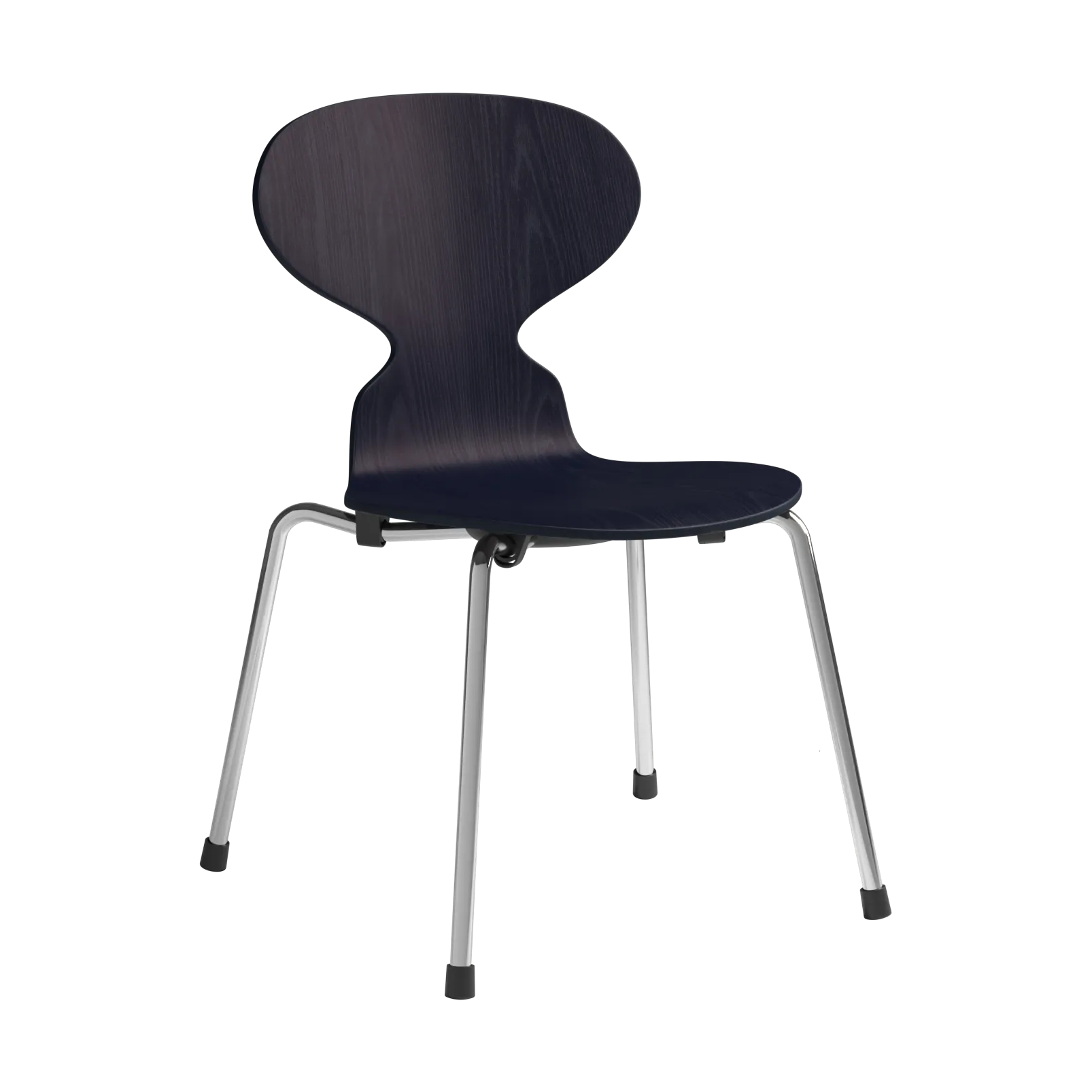 Fritz Hansen Myran-lastentuoli Midnight blue maalattu pihlaja-kromi