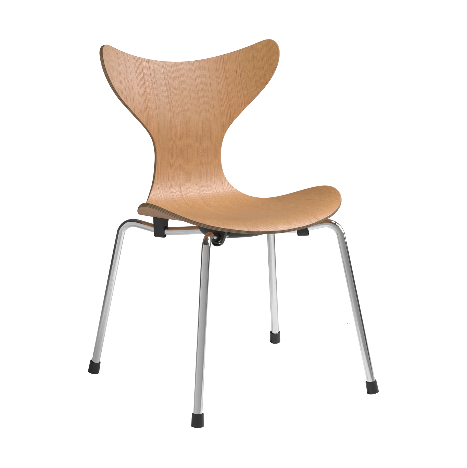 Fritz Hansen Liljan-lastentuoli Oregon pine-kromi