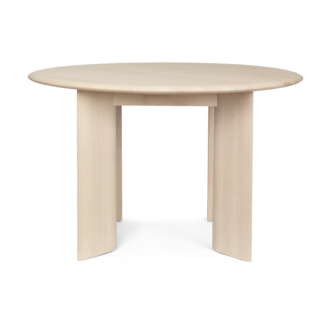 Ferm Living Bevel -ruokapöytä Ø117 cm Valkoöljytty pyökki