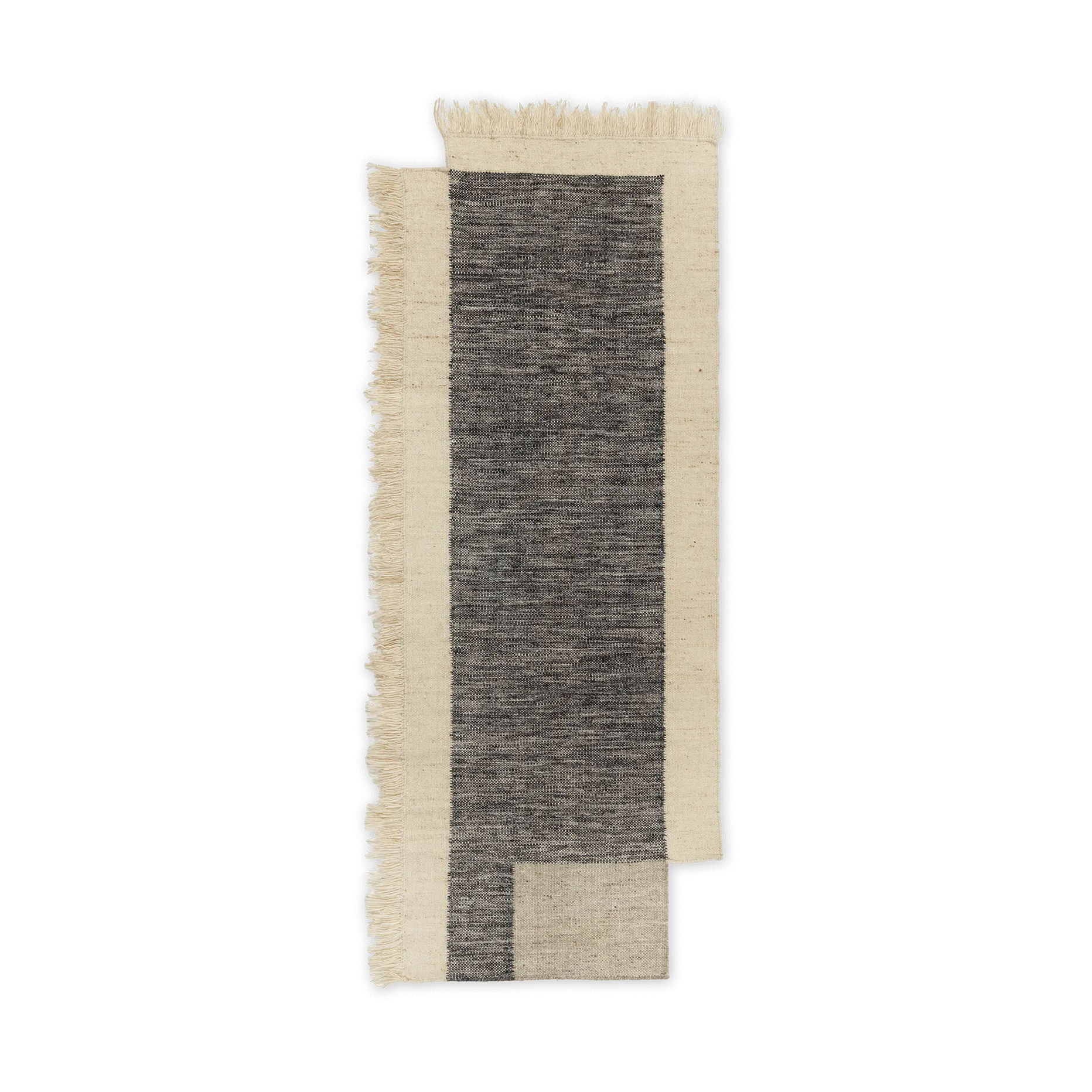 Ferm Living Counter kävelymatto Hiili-vaaleanharmaa, 80x200 cm