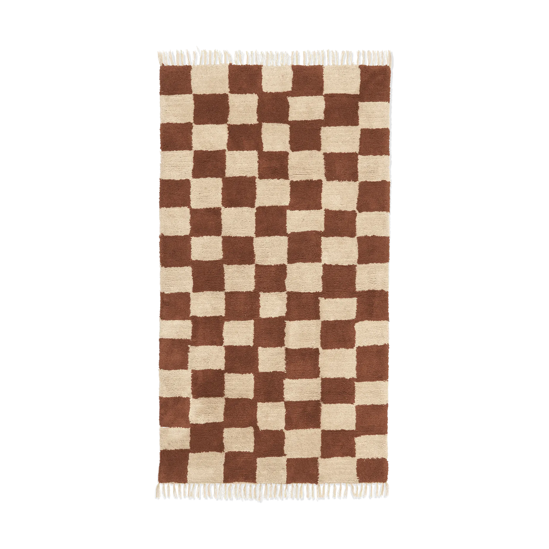 Ferm Living Mara puuvillamatto 80x150 cm Ruosteinen-lämmin hiekka