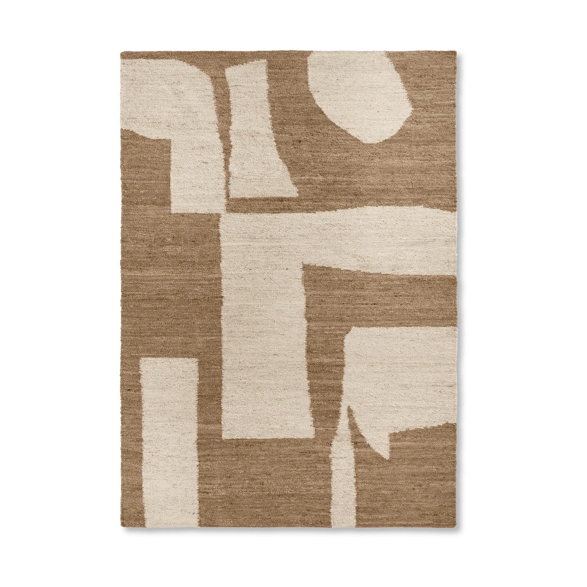 Ferm Living Piece villamatto Off-white-Toffee, 200x300 cmLuonnonvalkoinen-Toffee, 200x300 cm