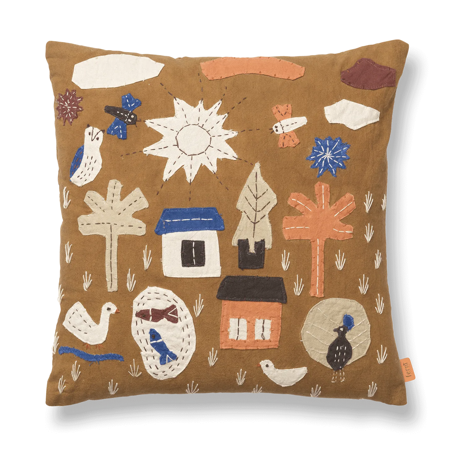 Ferm Living Village tyyny 40x40 cm Sokerilevä