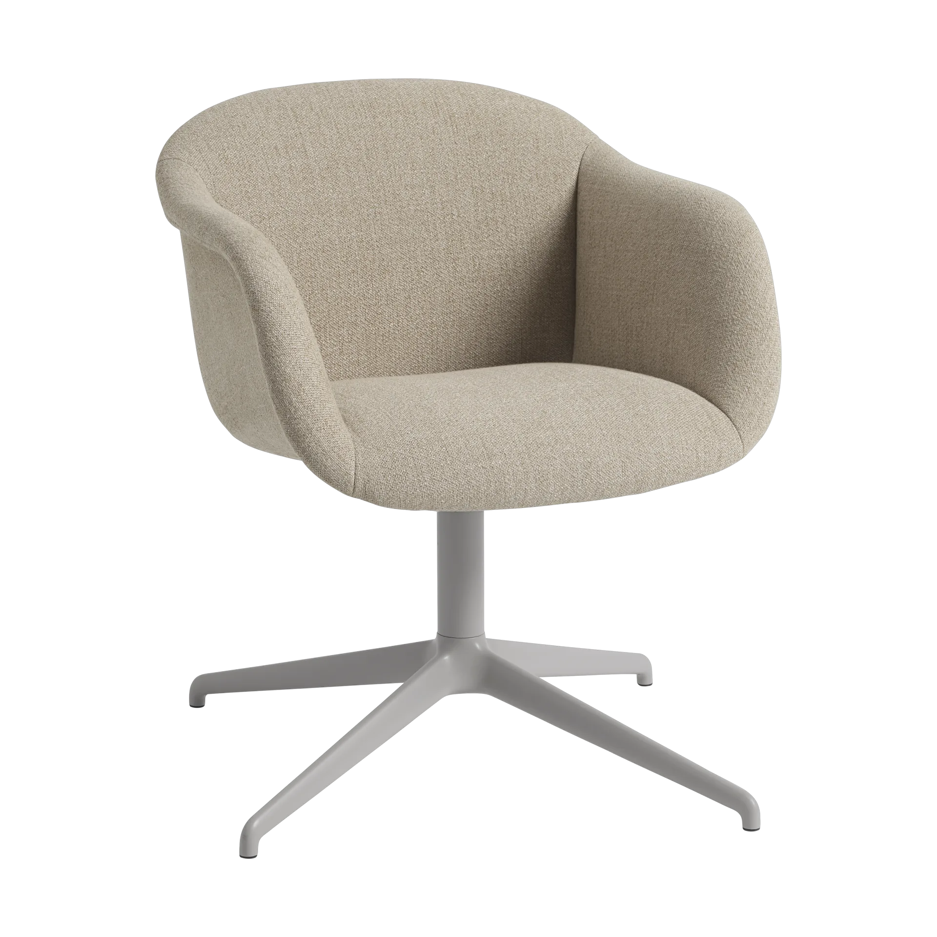 Muuto Fiber Soft Armchair swivel pohja Ecriture 240/Grey