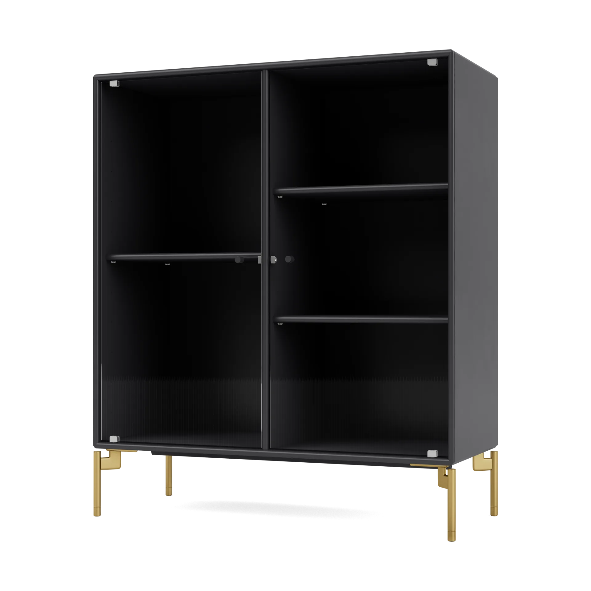 Montana Ripple II vitriinikaappi 69,6x82,2x30 cm Anthracite-jalat brass