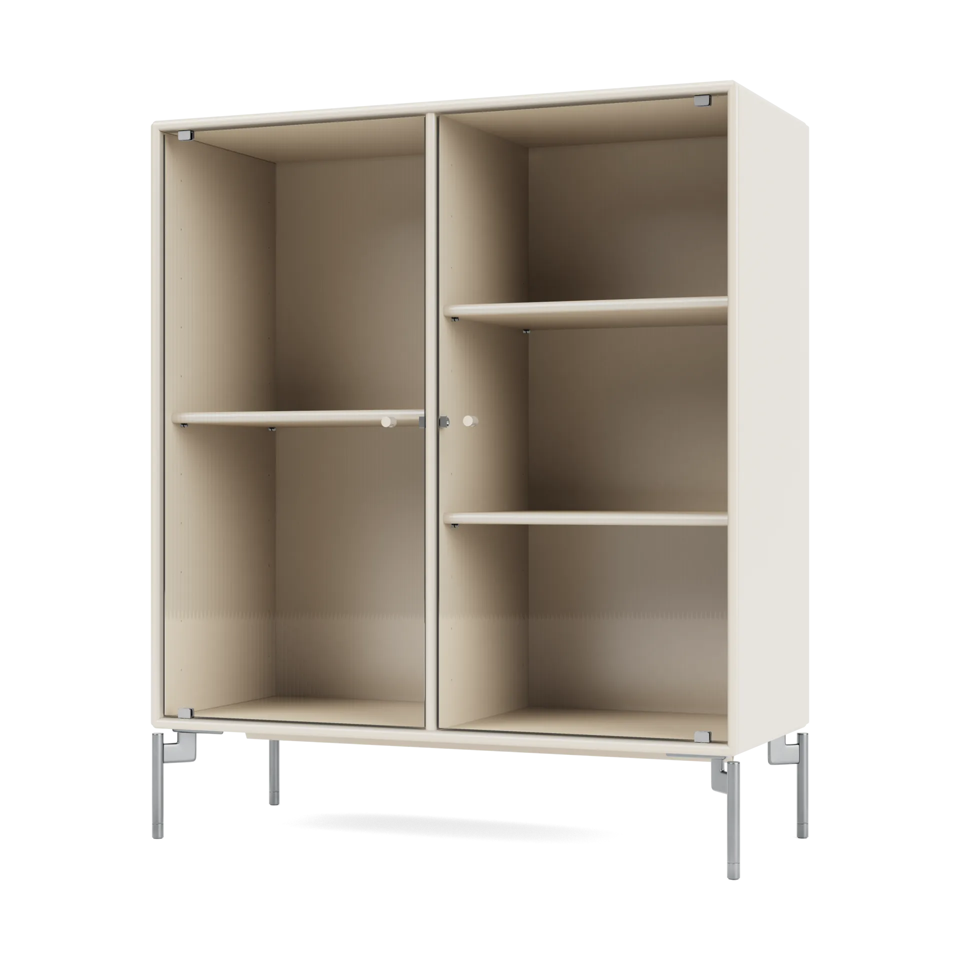 Montana Ripple II vitriinikaappi 69,6x82,2x30 cm Oat-jalat chrome
