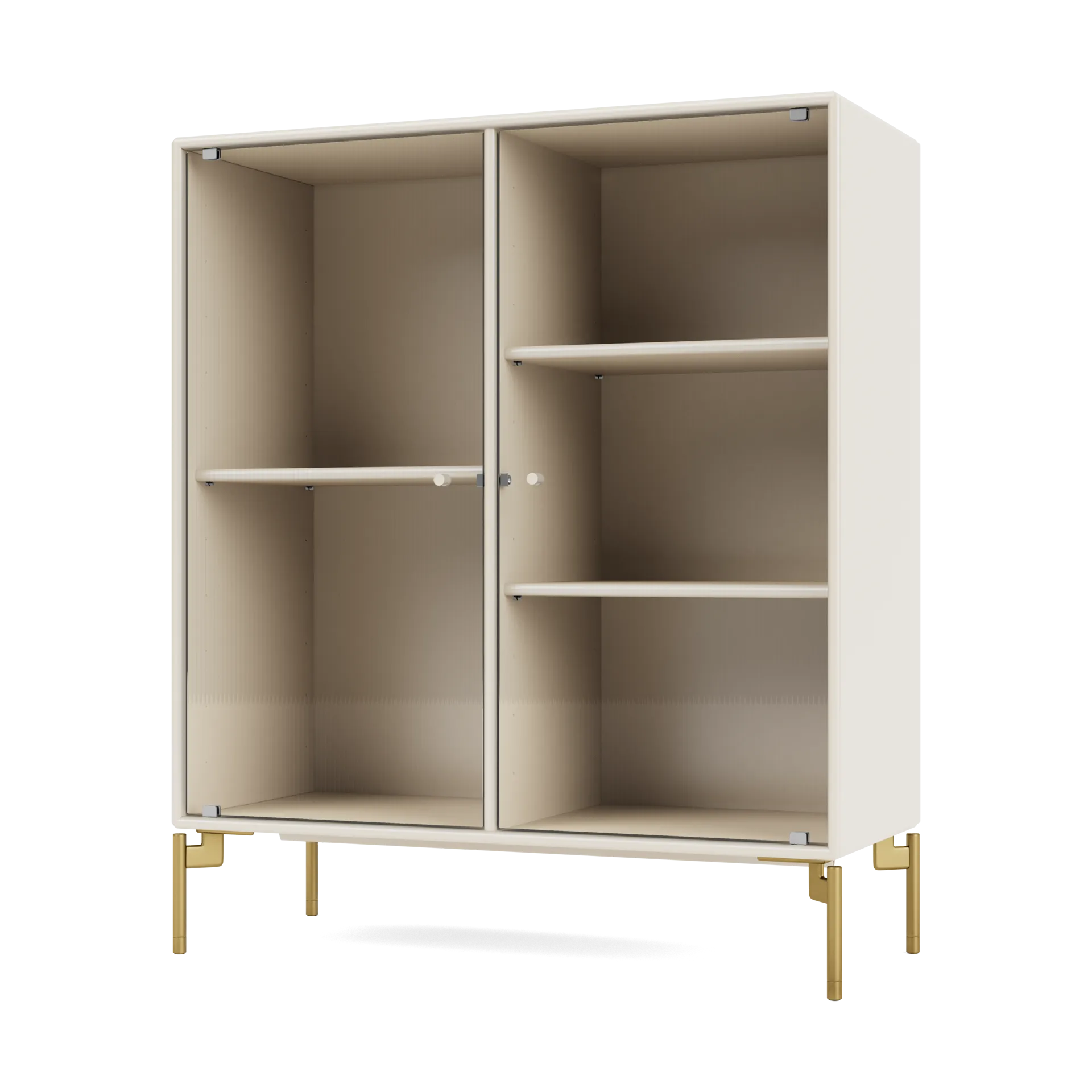 Montana Ripple II vitriinikaappi 69,6x82,2x30 cm Oat-jalat brass
