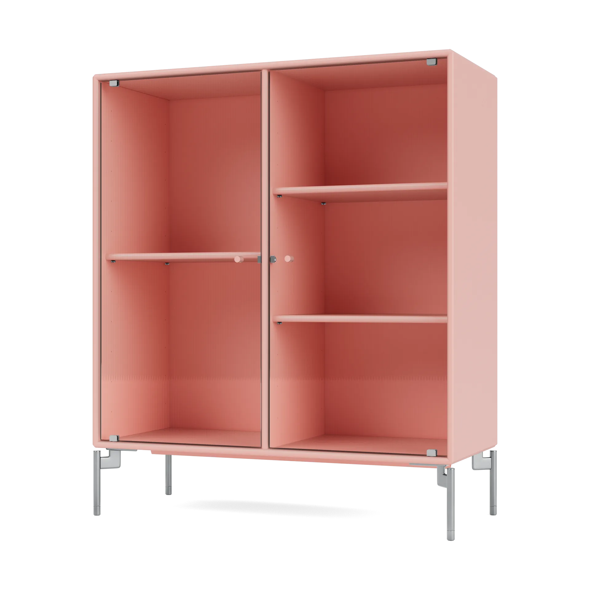 Montana Ripple II vitriinikaappi 69,6x82,2x30 cm Ruby-jalat chrome
