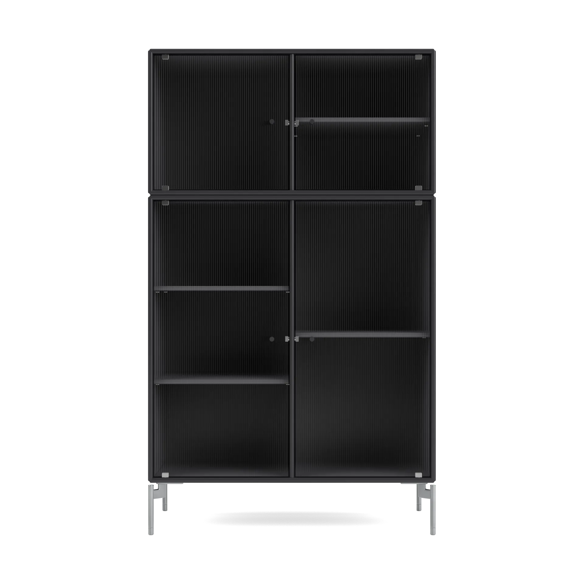 Montana Ripple III vitriinikaappi 69,6x117,6x38 cm Anthracite-jalat chrome