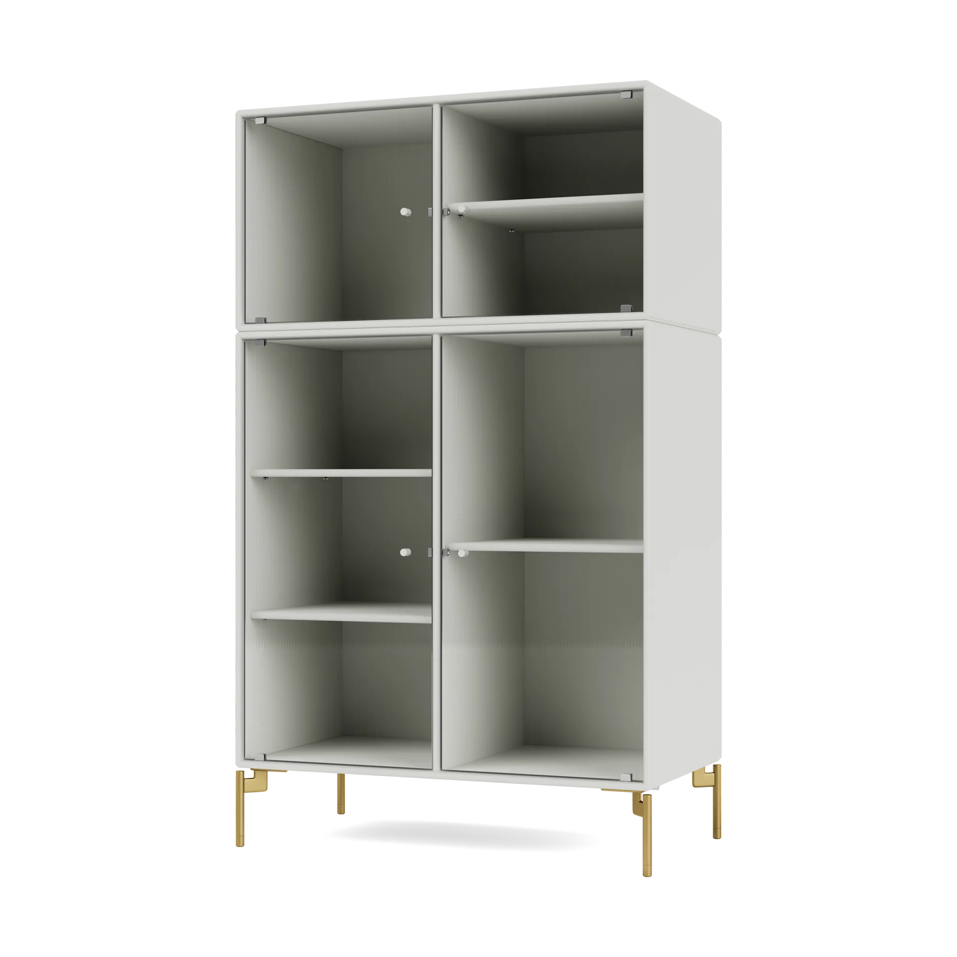 Montana Ripple III vitriinikaappi 69,6x117,6x38 cm Nordic-jalat brass
