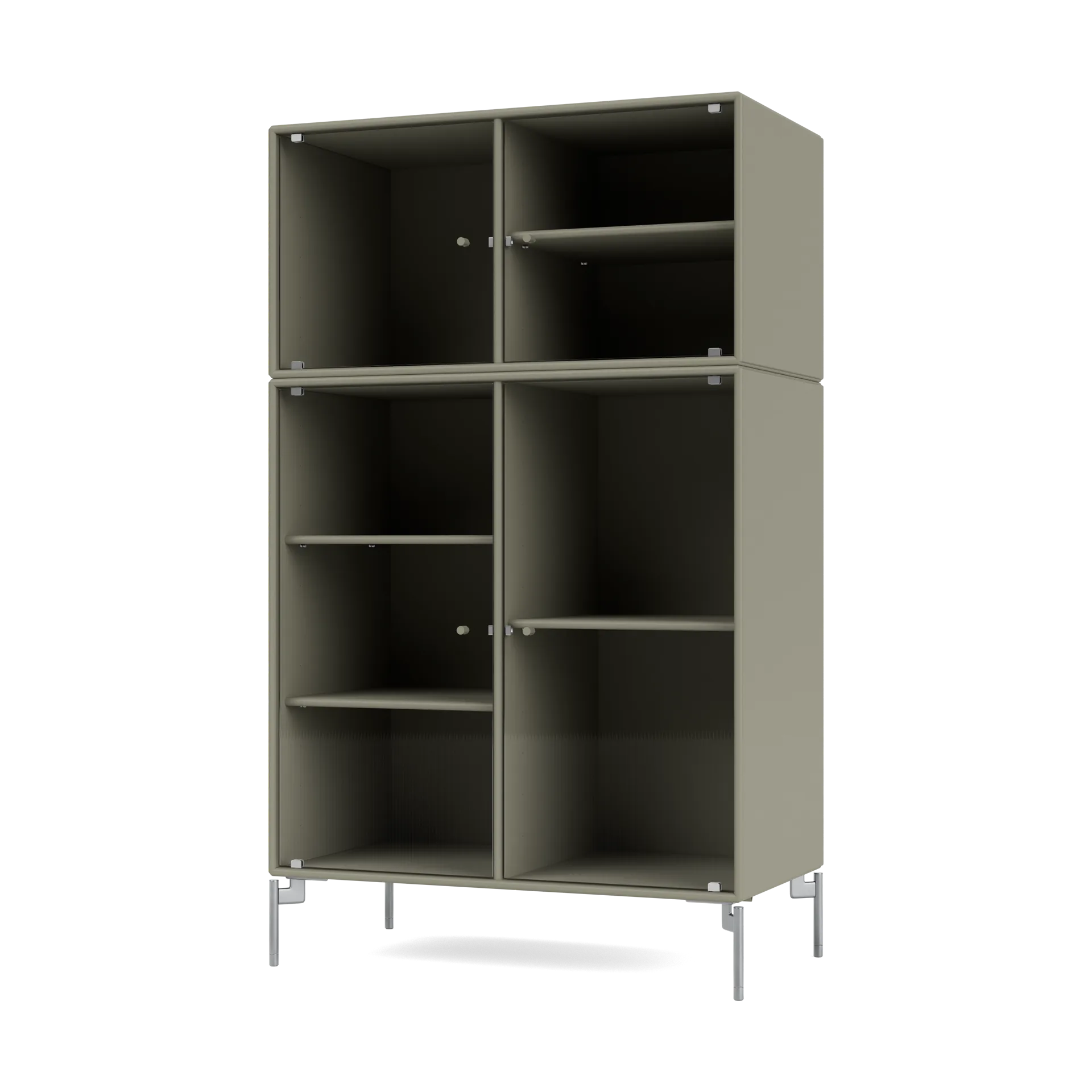 Montana Ripple III vitriinikaappi 69,6x117,6x38 cm Fennel-jalat chrome
