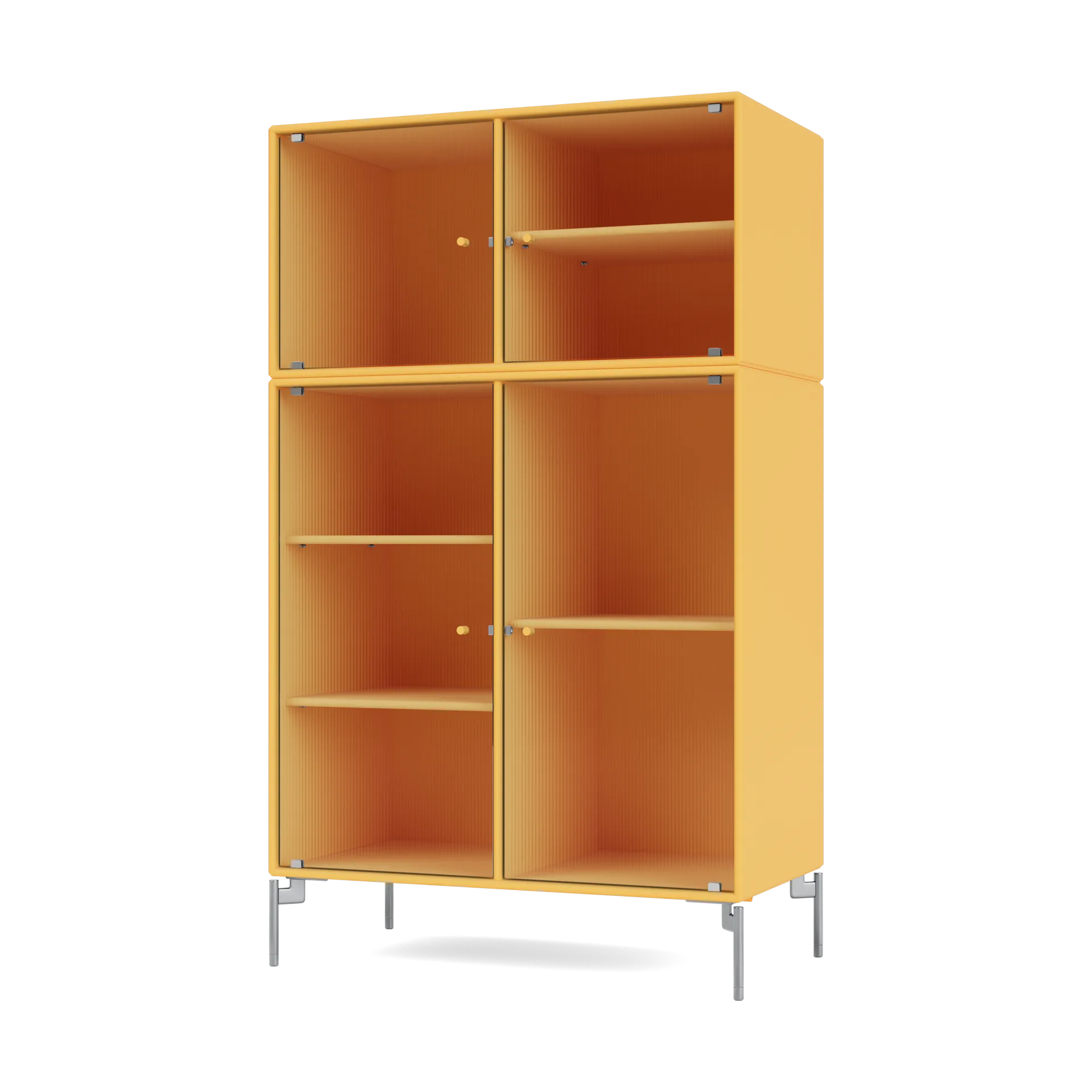Montana Ripple III vitriinikaappi 69,6x117,6x38 cm Acacia-jalat chrome