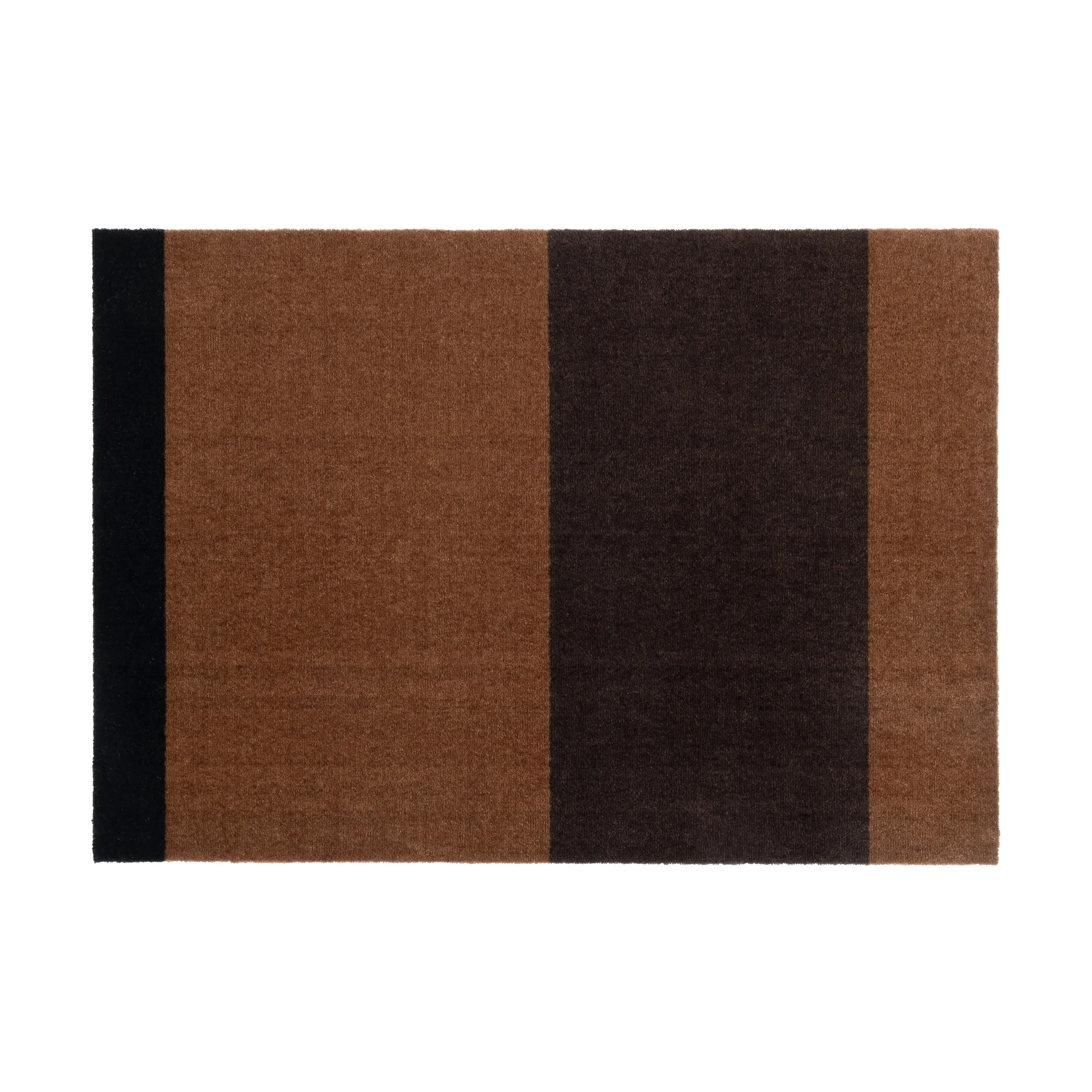 tica copenhagen Stripes käytävämatto vaakasuuntainen Cognac-dark brown-black, 90x130 cm