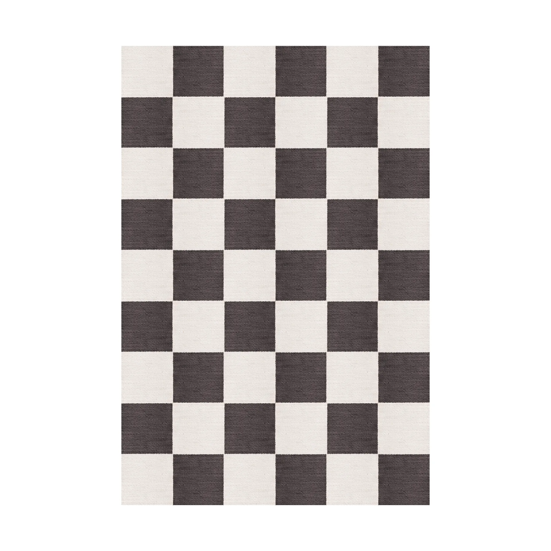 Layered Chess villamatto Black and white, 140x200 cm