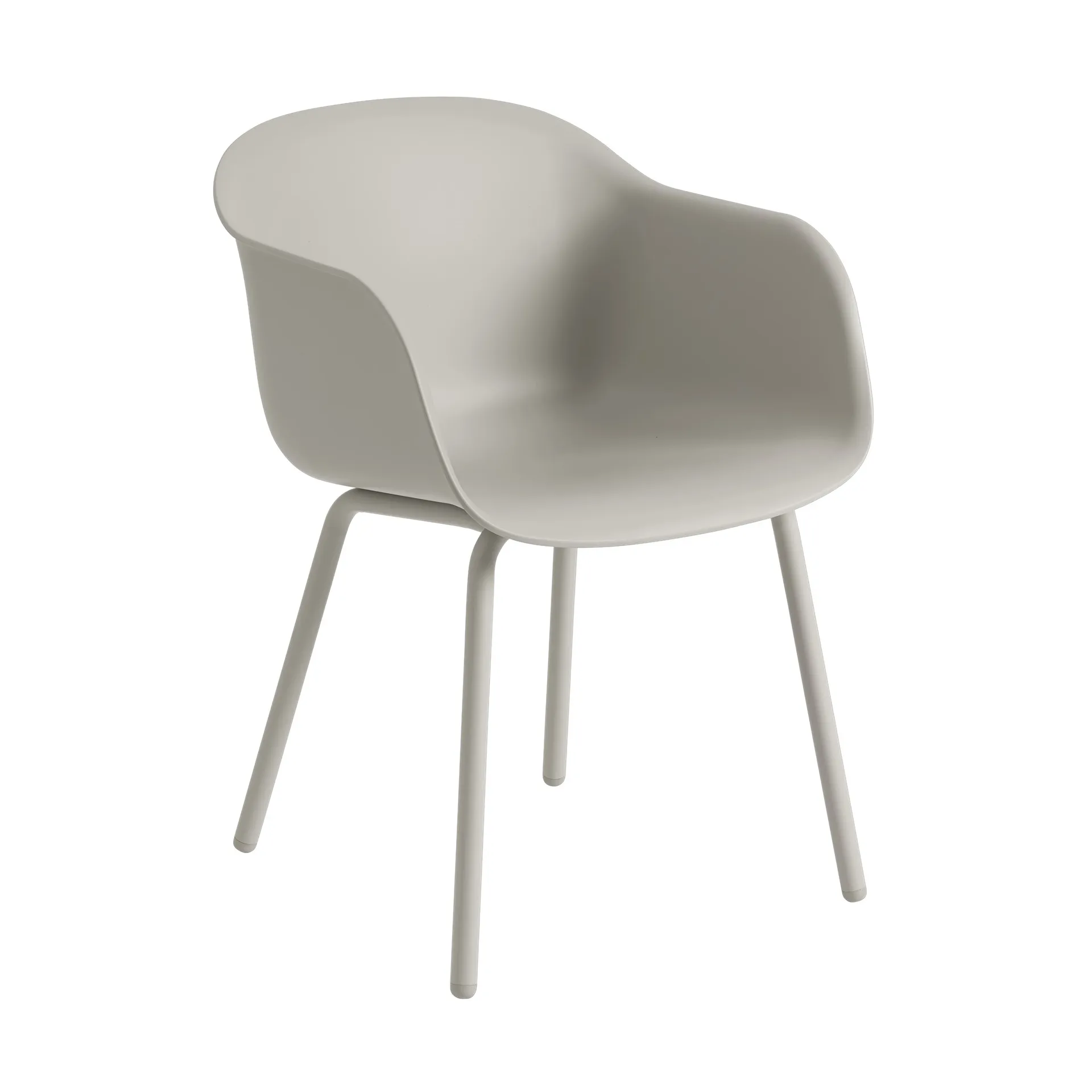 Muuto Fiber Outdoor Armchair teräsjaloilla Grey (plastic)