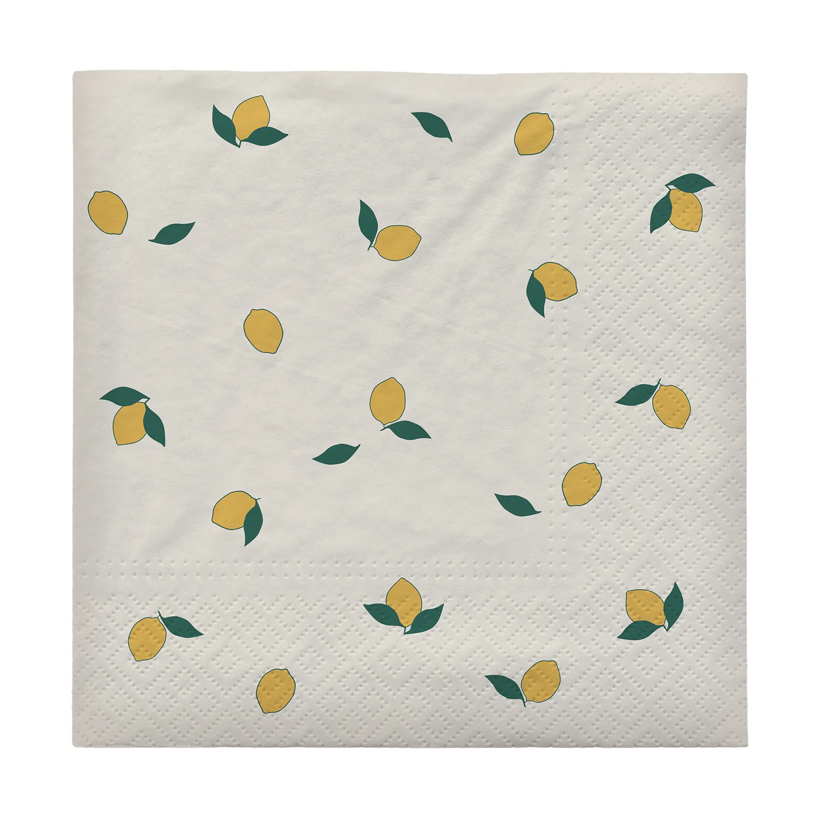 Broste Copenhagen Lemon servetti 33x33 cm 20 kpl Off white-yellow