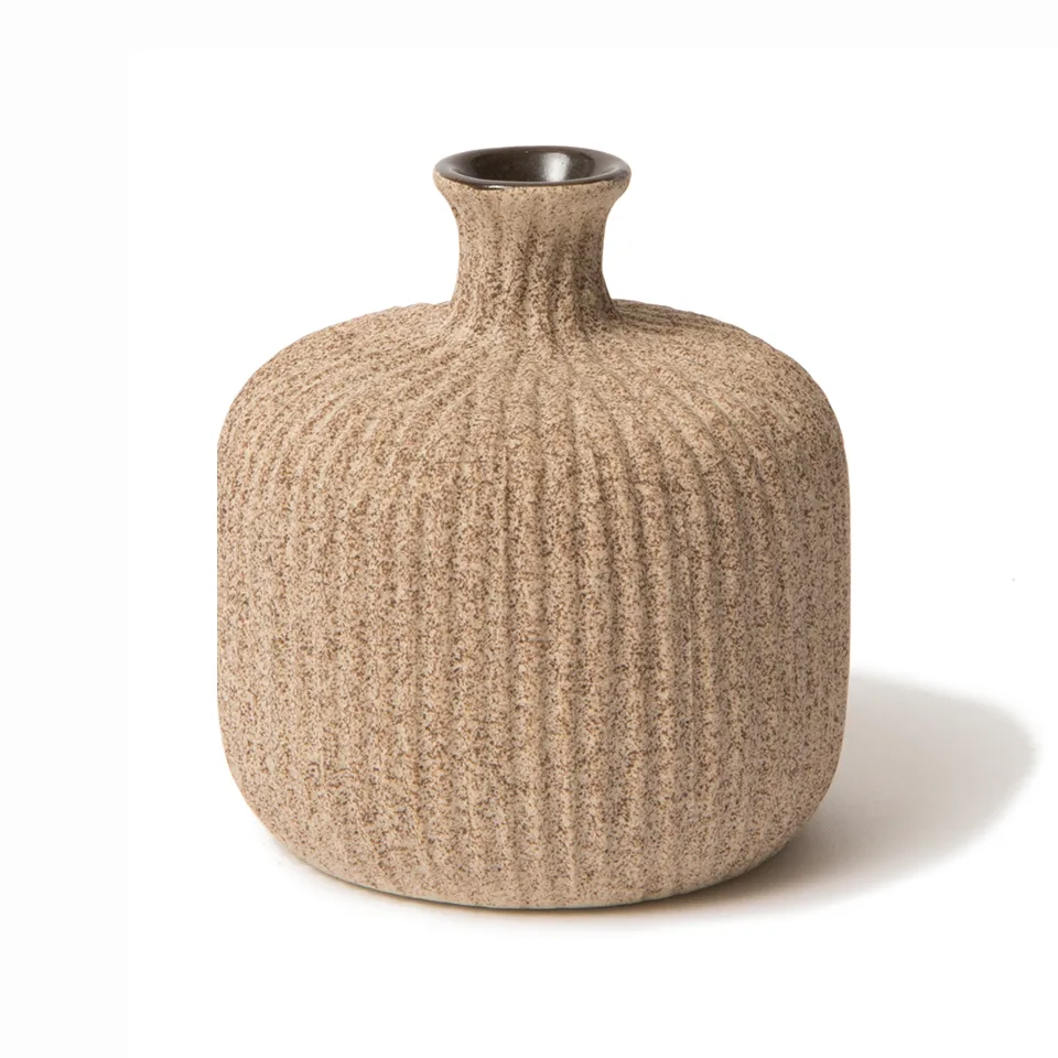 Lindform Bottle vaasi Sand medium stripe, small