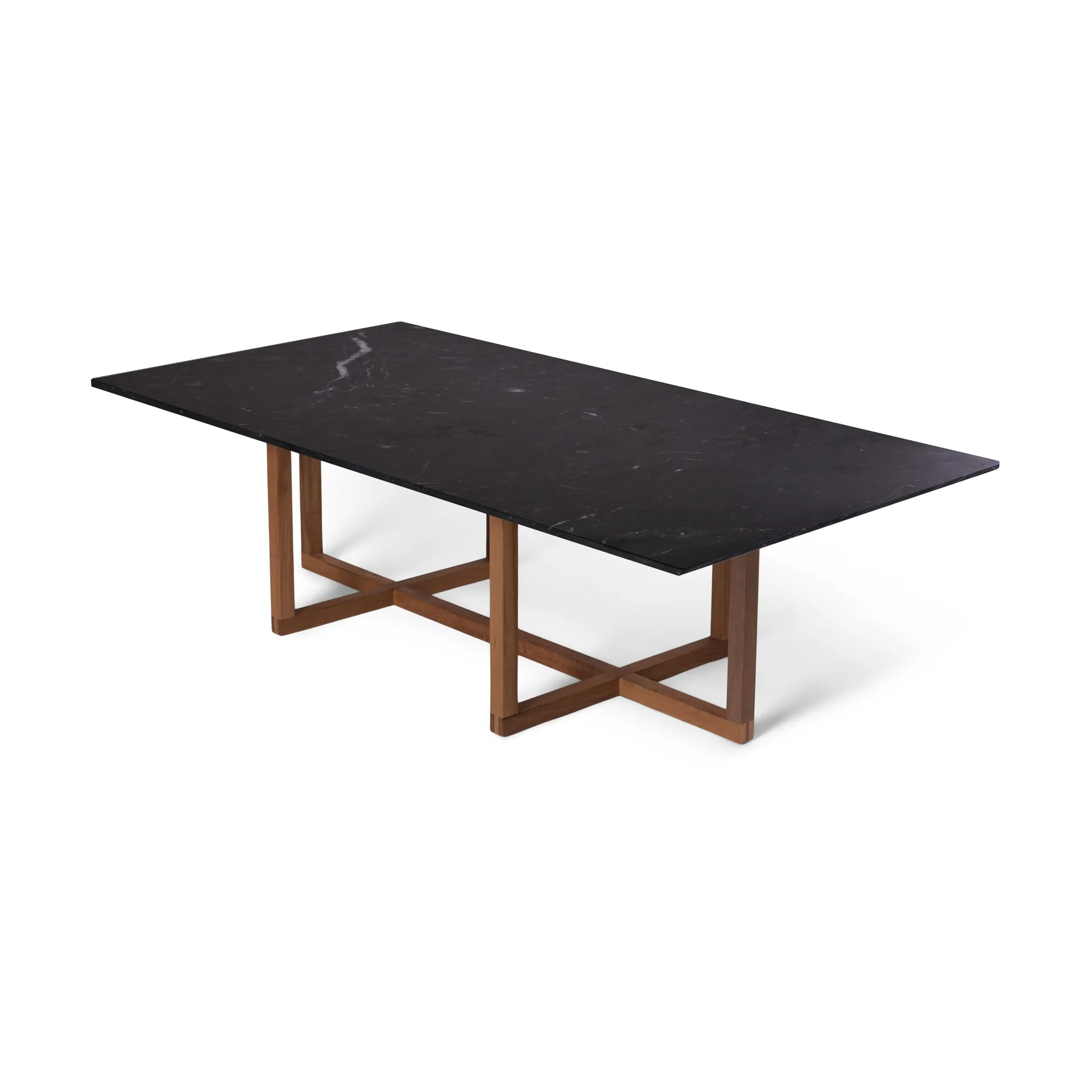 OX Denmarq Big Ninety sohvapöytä 70x140 cm, smoked oak alusta Musta marmori