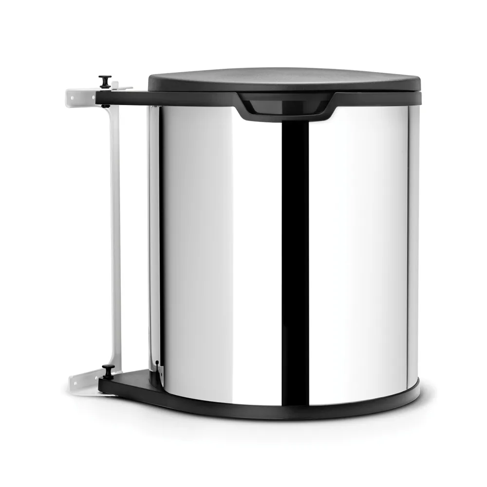 Brabantia Jäteastia kaappiin pyöreä, muovisisäastia (sis. kiinnikkeet) 15 L Harjattu teräs