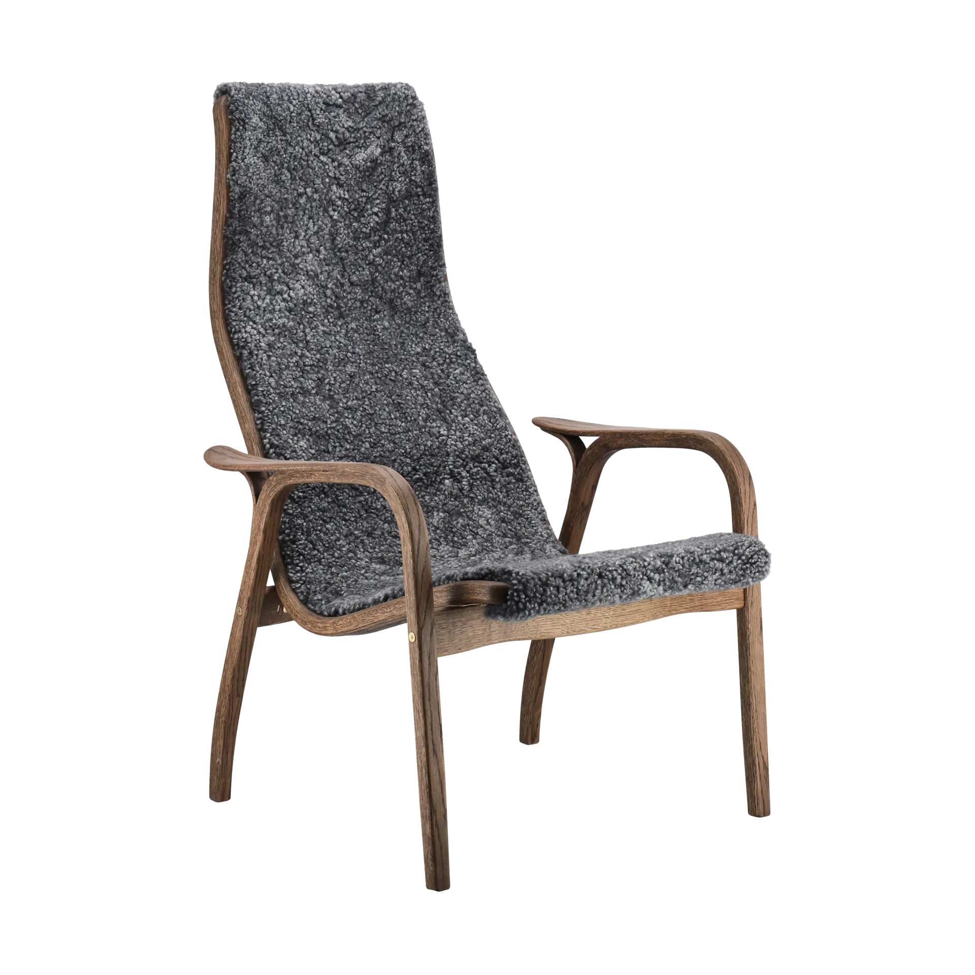 Swedese Lamino nojatuoli tammi/lampaannahka Special Edition Rubio Monocoat Chocolate-Charcoal