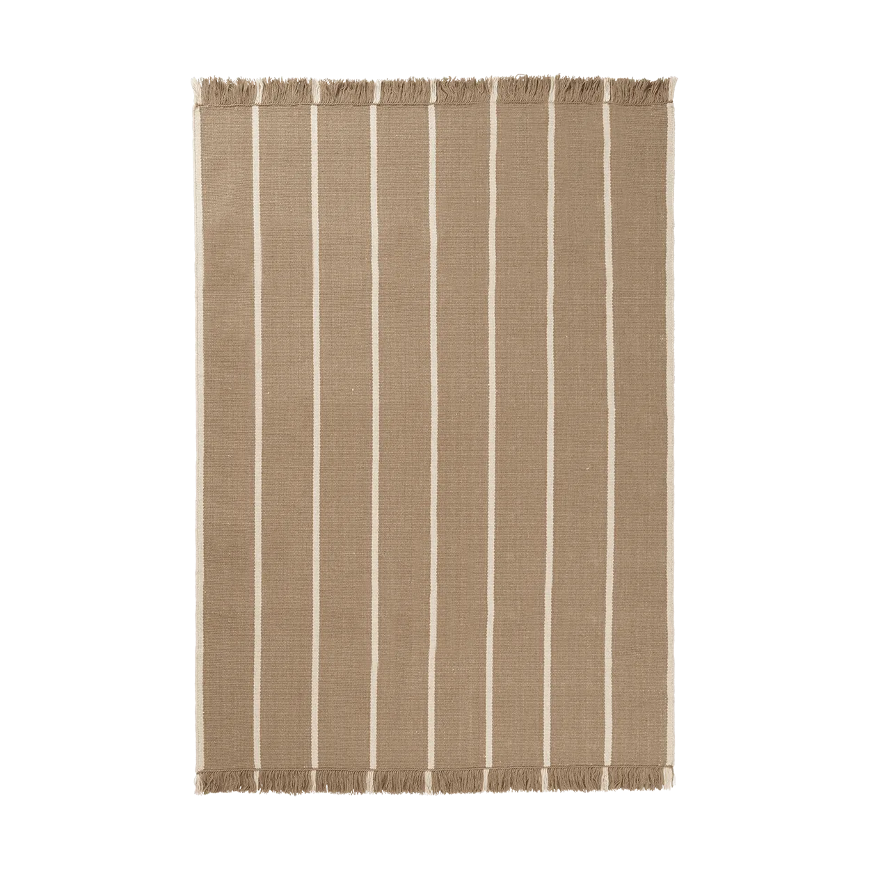Ferm Living Calm kelim matto Dark Sand, Off-white, 140x200 cm