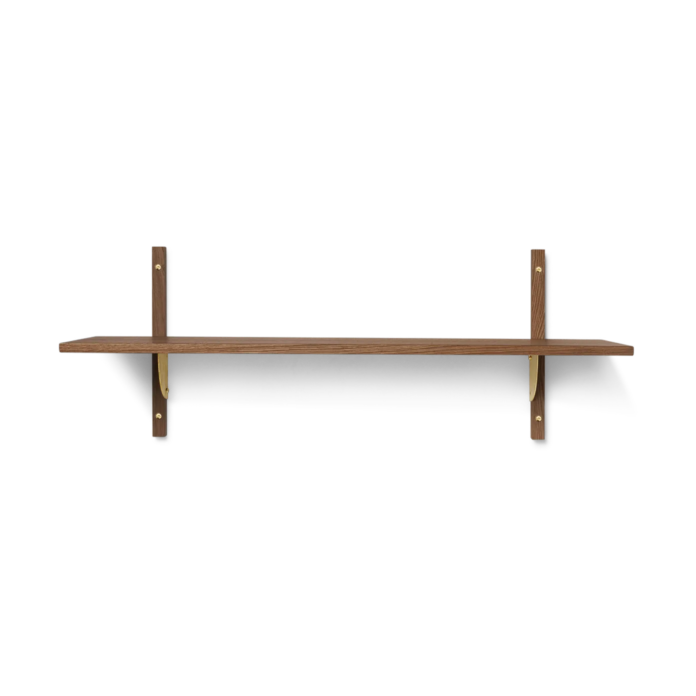 Ferm Living Sector hylly L/S Smoked Oak, brass