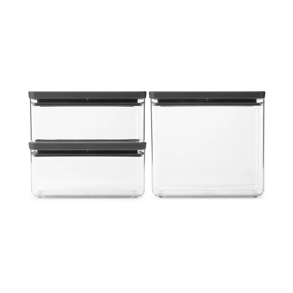 Brabantia TASTY+ pinottava purkki 3 osaa 2x1,5 L+3,5 L Tummanharmaa
