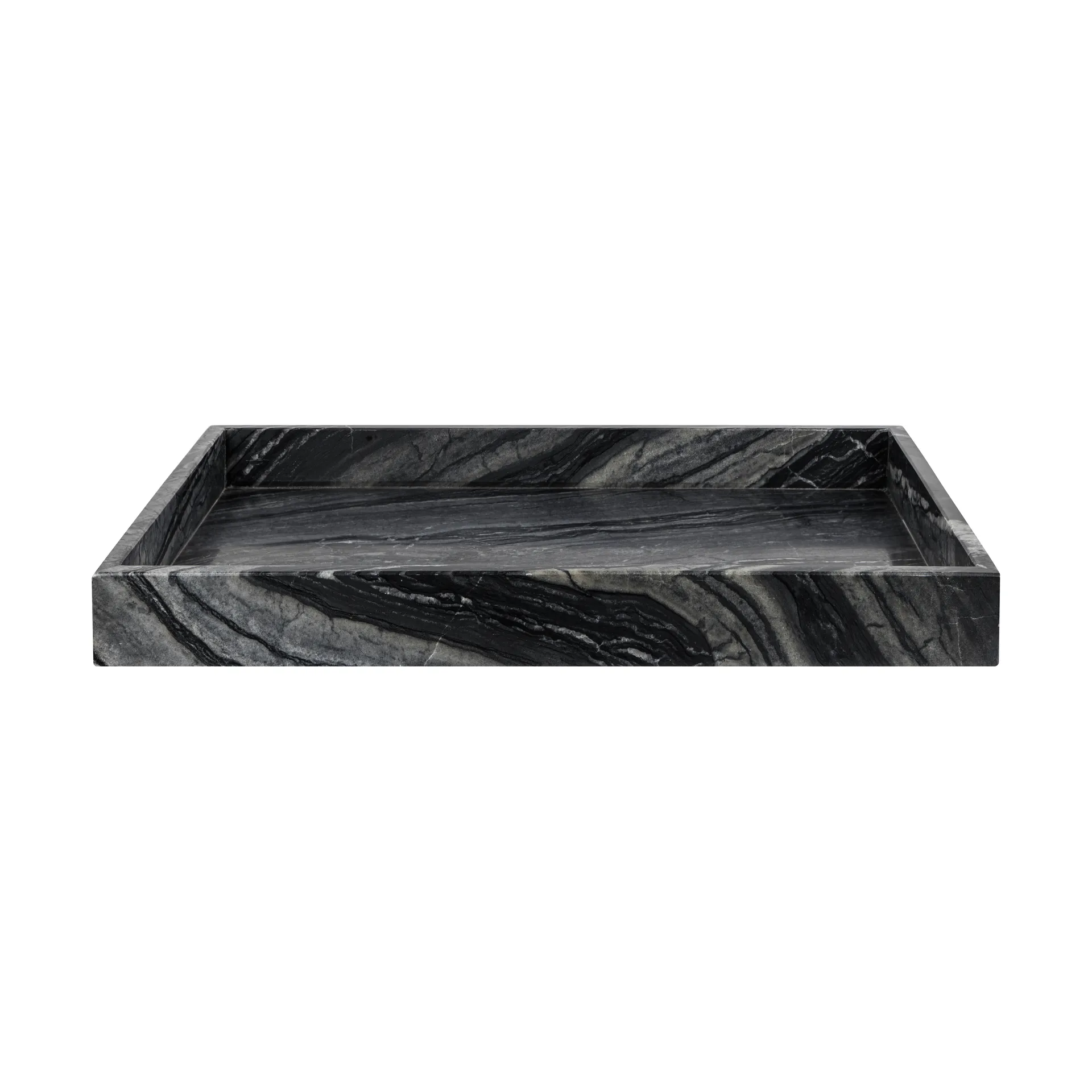 Mette Ditmer Marble koristetarjotin large 30x40 cm Black-grey