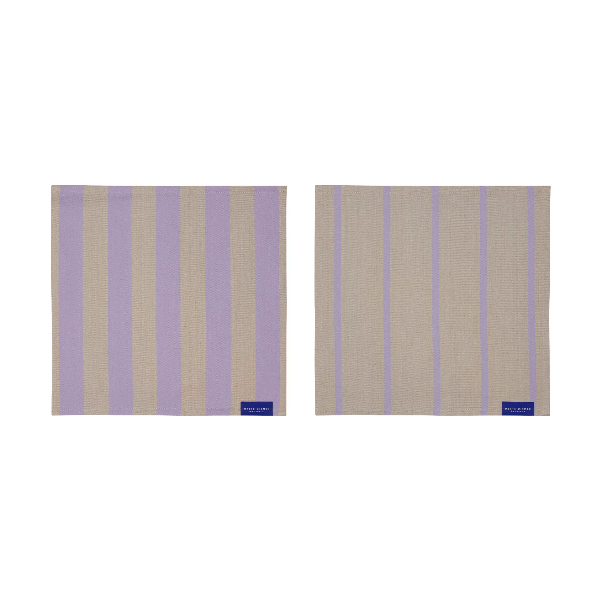 Mette Ditmer Stripes tiskirätti 33x33 cm 2 kpl Sand