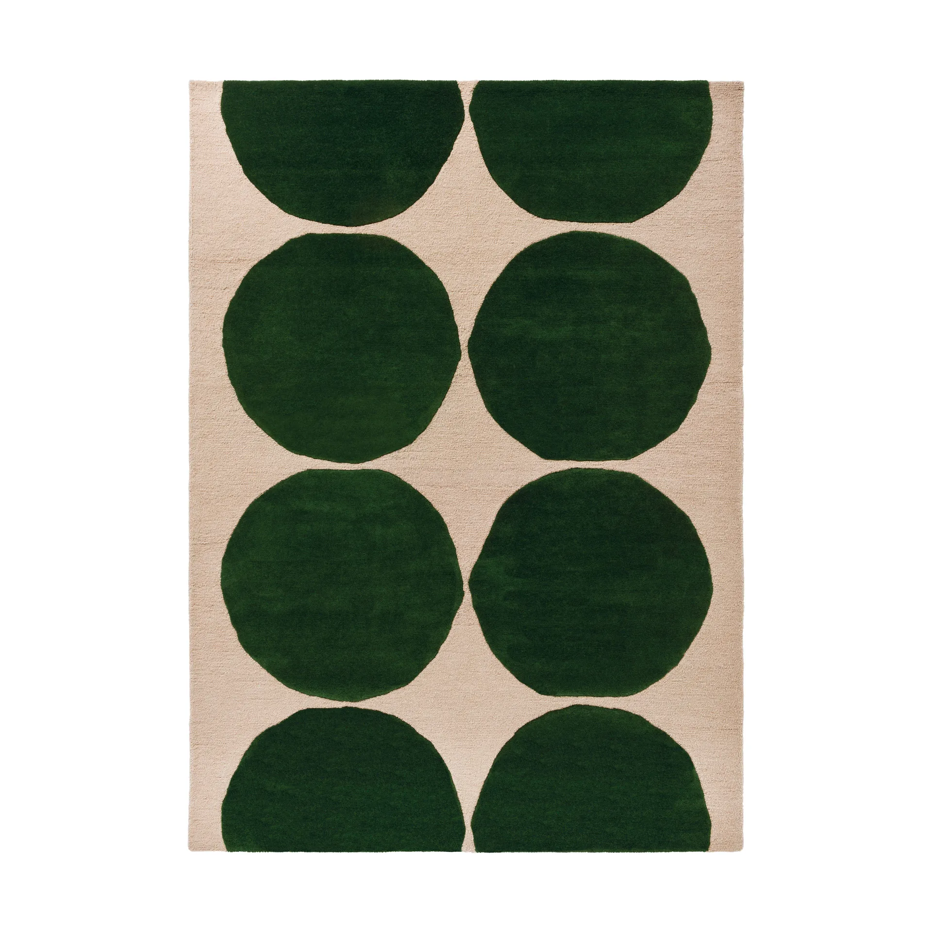 Marimekko Isot Kivet villamatto Green, 250x350 cm