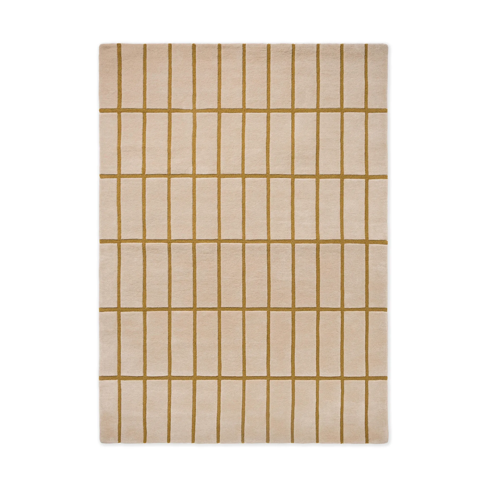 Marimekko Tiiliskivi villamatto Bronze Yellow, 250x350 cm