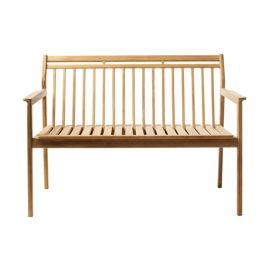 FDB Møbler M12 Sammen 2-istuttava penkki Teak-nature oiled