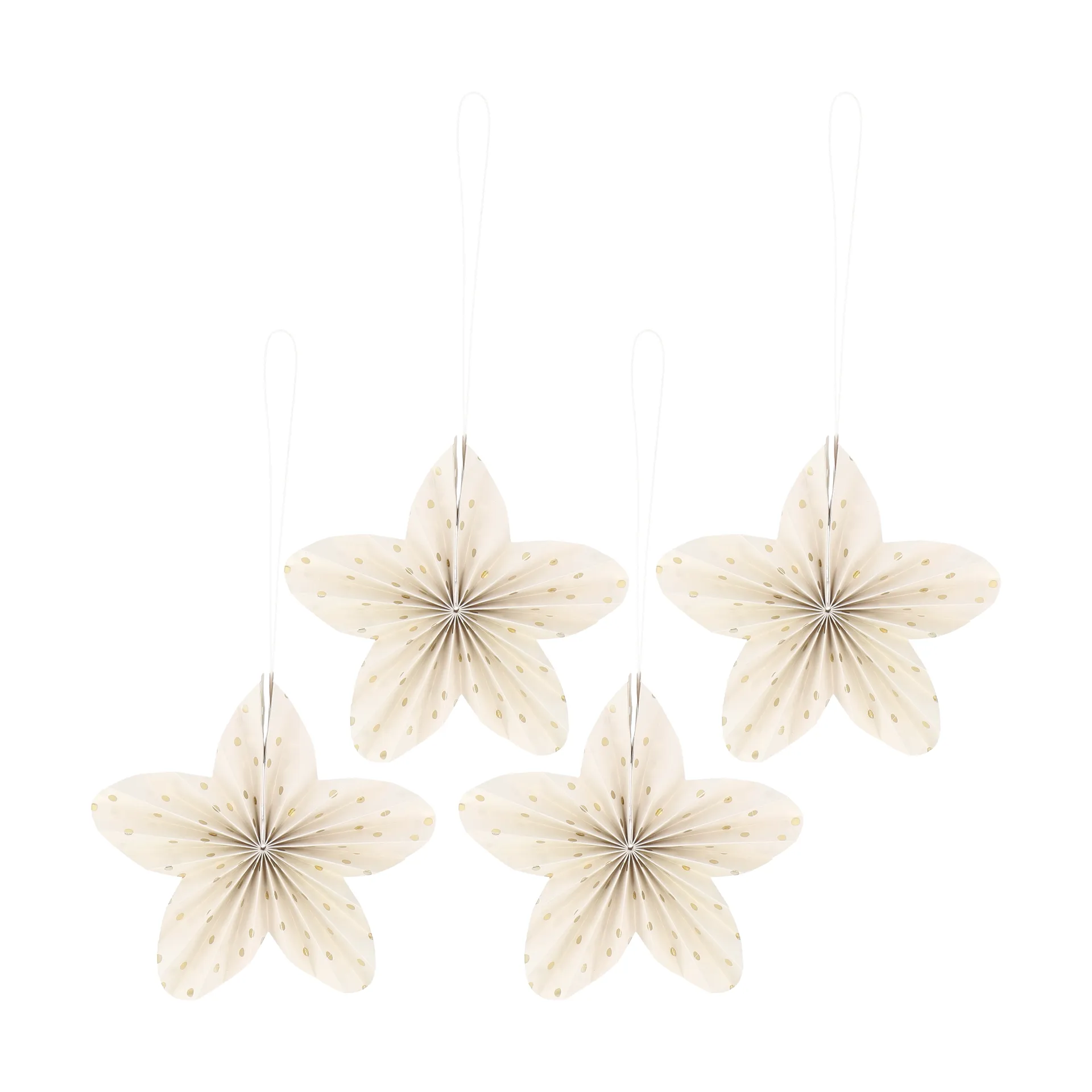 Scandi Living Twinkle joulukuusenkoriste 4-pack Kultapilkullinen