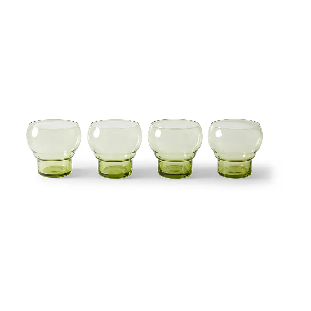 HKliving 70's Bulb lasi 27 cl 4 kpl Mint green
