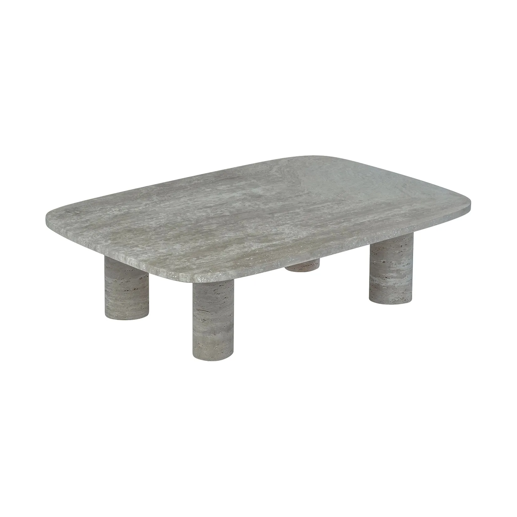 blomus Volos sohvapöytä L 100x70 cm Silver Travertine