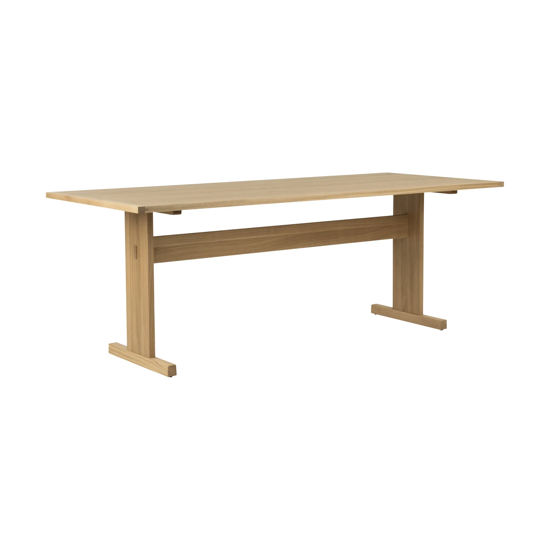 Mavis Arv ruokapöytä 200x85 cm Valkopigmentoitu mattalakattu tammi