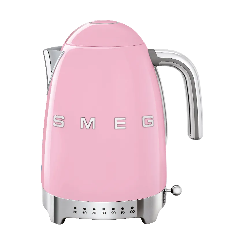 Smeg Smeg 50's Style vedenkeitin säädettävällä lämpötilalla 1,7 L Vaaleanpunainen