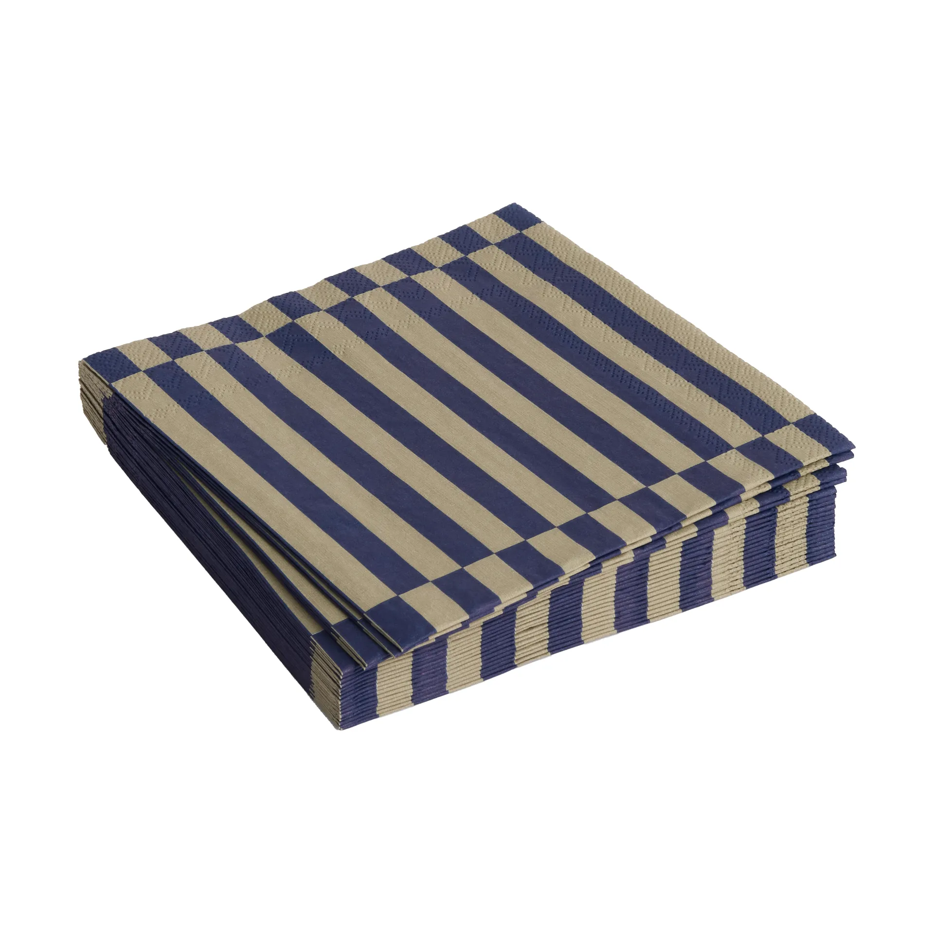 HAY Pattern Lunch Stripe servietti 33x33 cm 20-pakkaus Dark blue-dark sand pillar