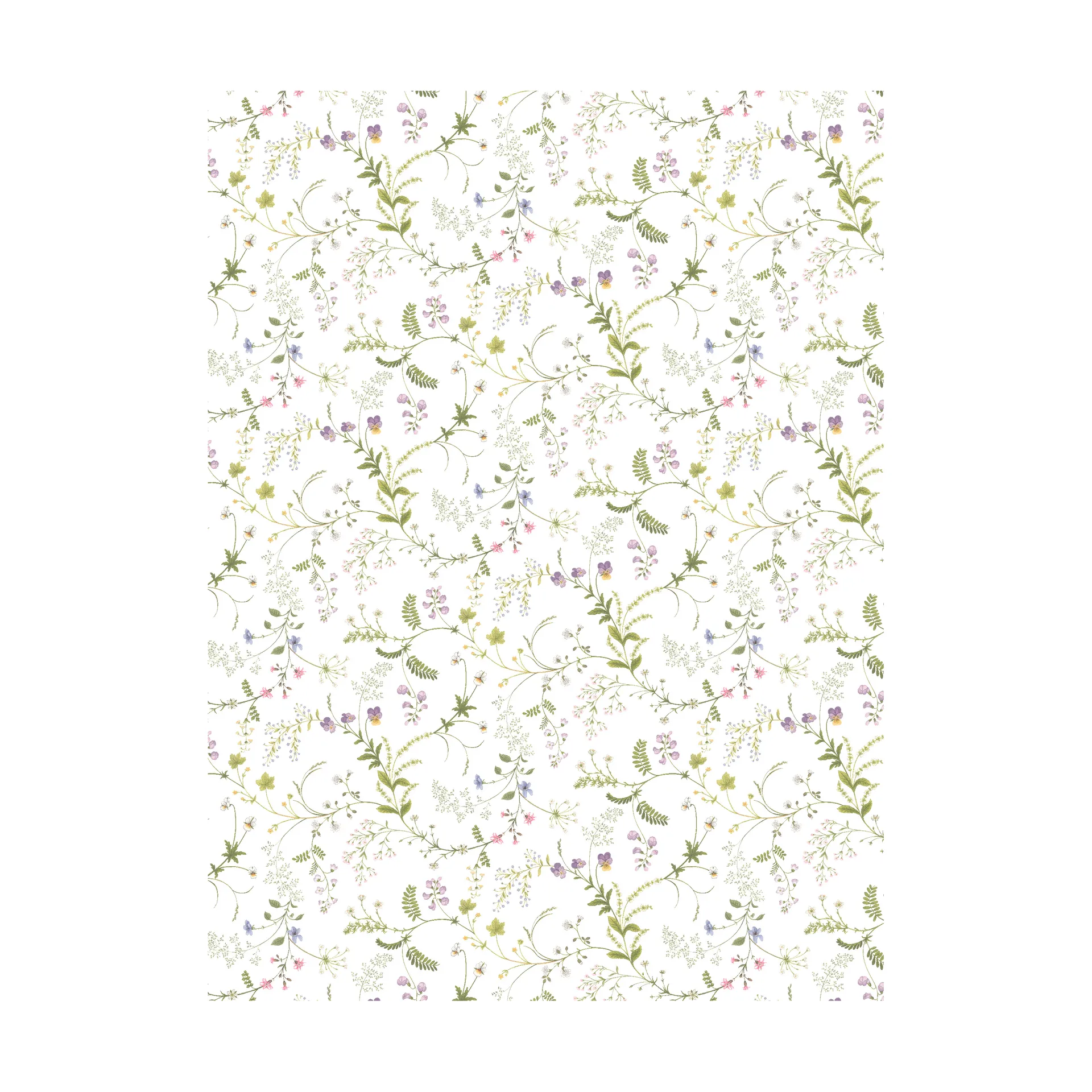 Arvidssons Textil Blomsteryra kangas Vihreä
