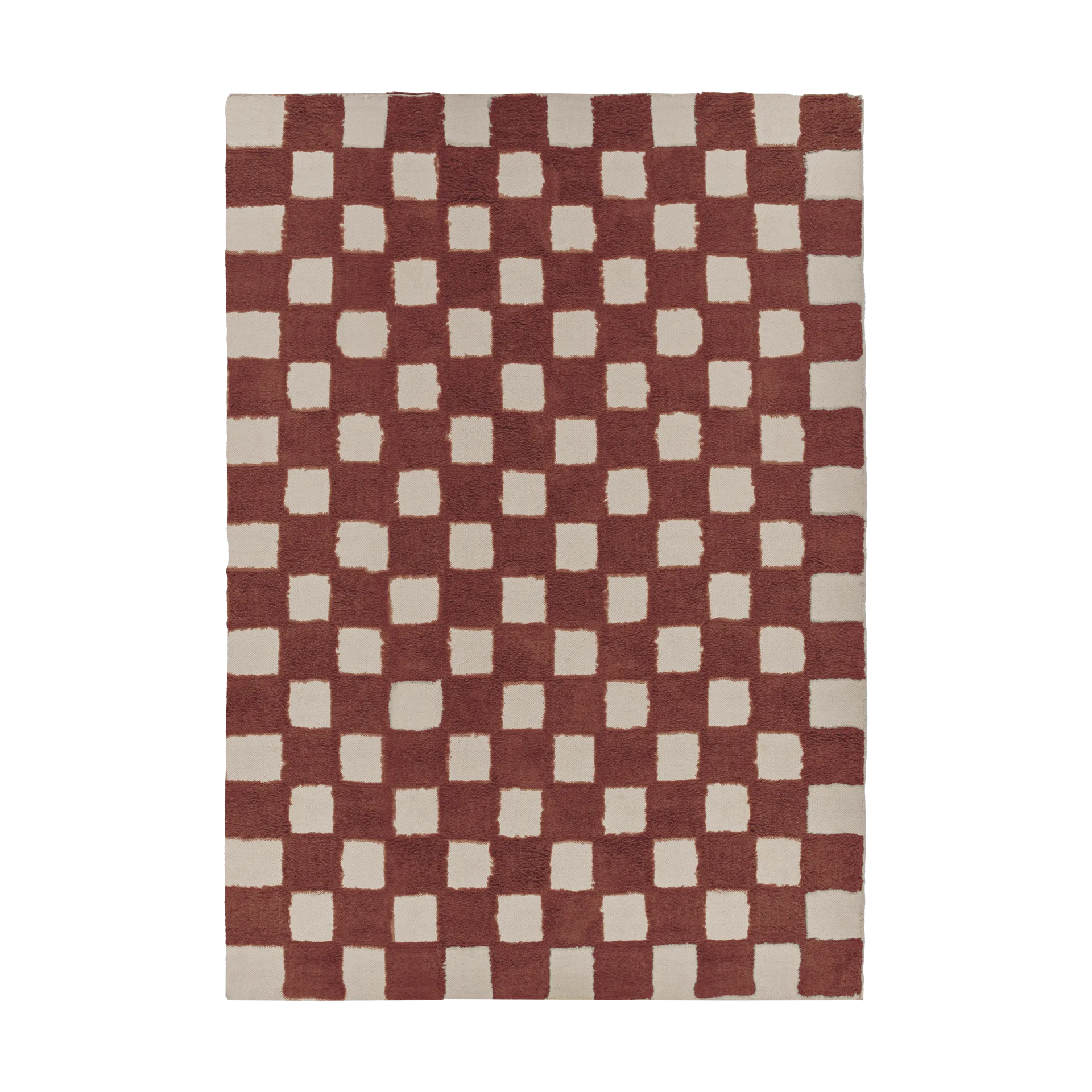 Scandi Living Checker Play matto 170x240 cm Rust